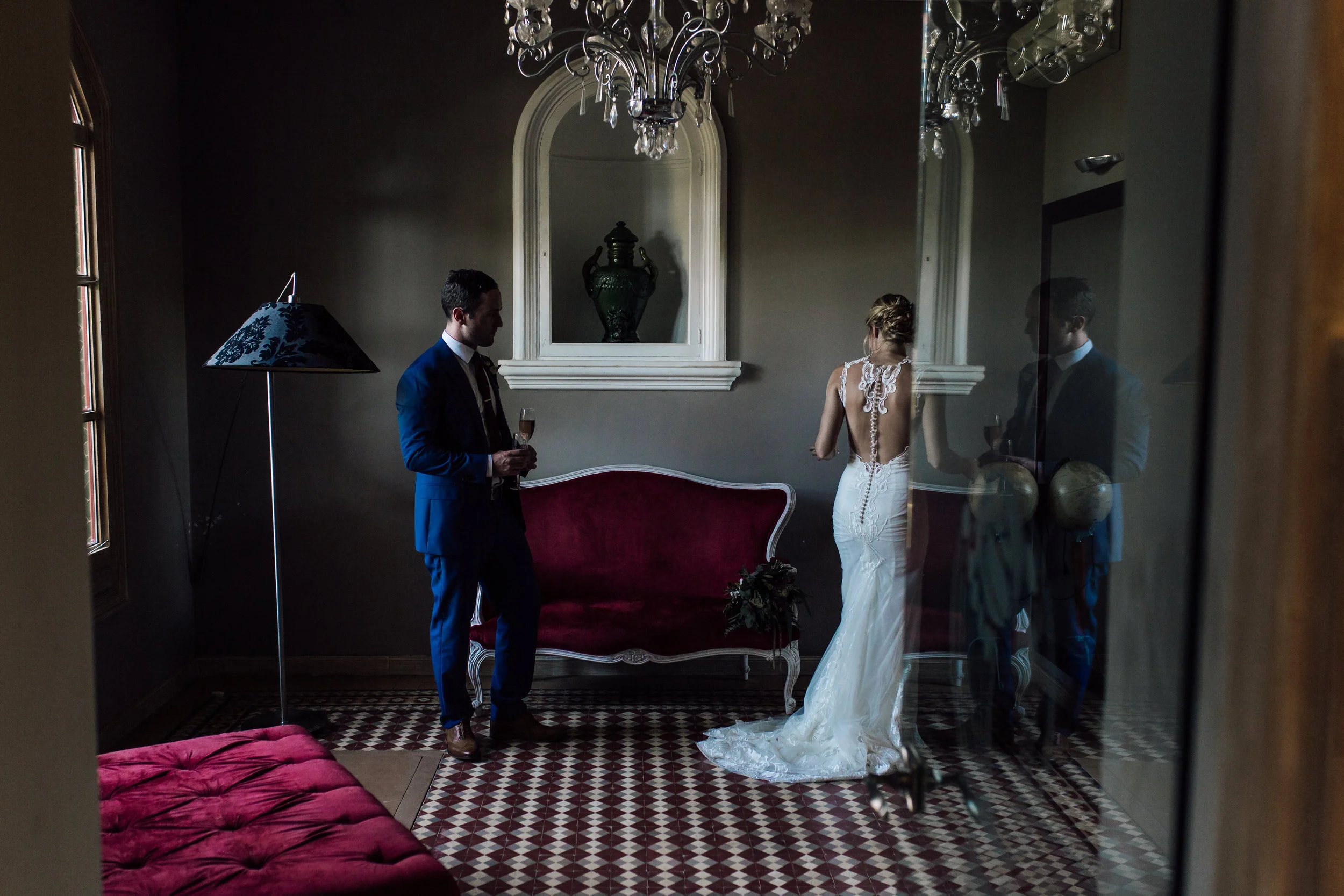 A bride and groom on their wedding day in Clos La Plana, Sant Pere de Ribes, Sitges, Barcelona by Jo Kemp Photography