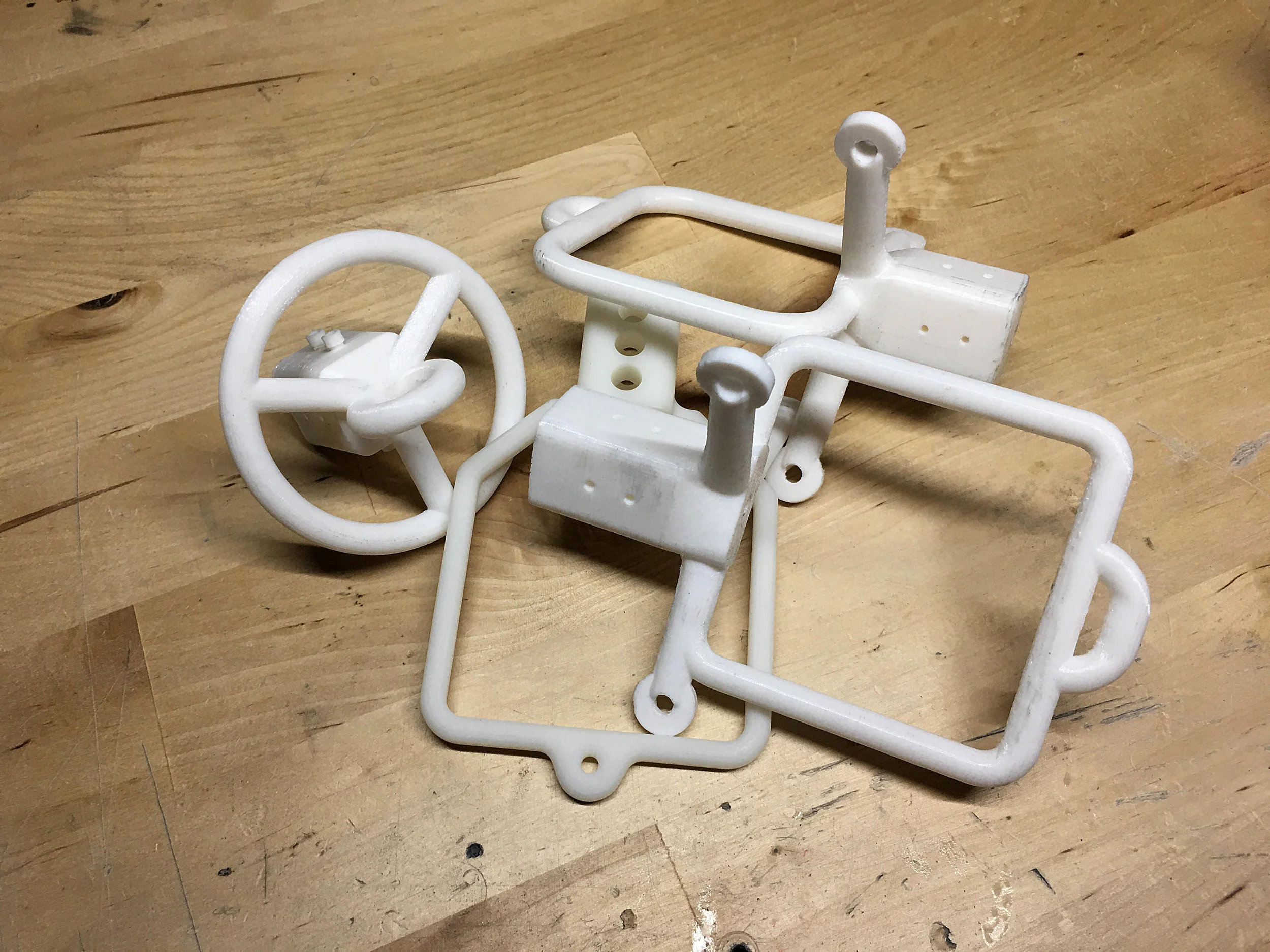 If at first you don't succeed... iterate! These are 3D-printed design versions that failed.