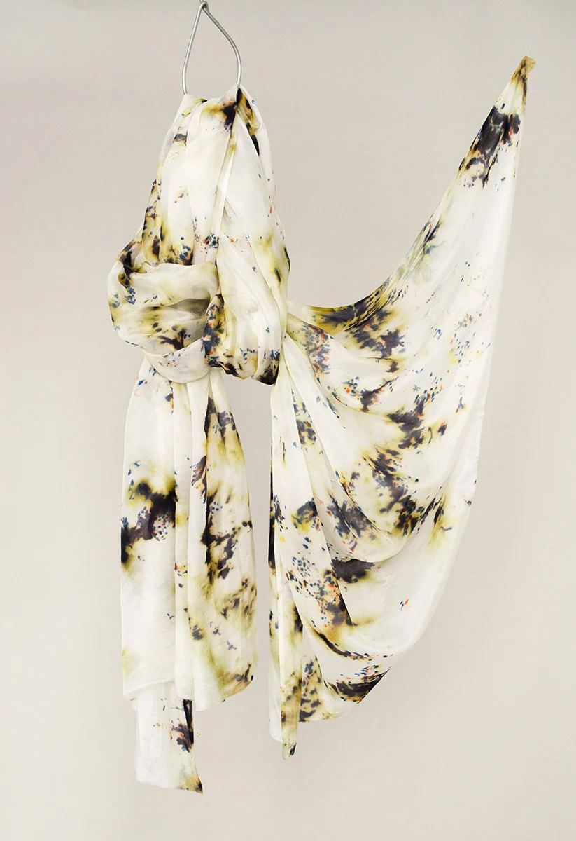 Silkscarf - handdyed - one of a kind