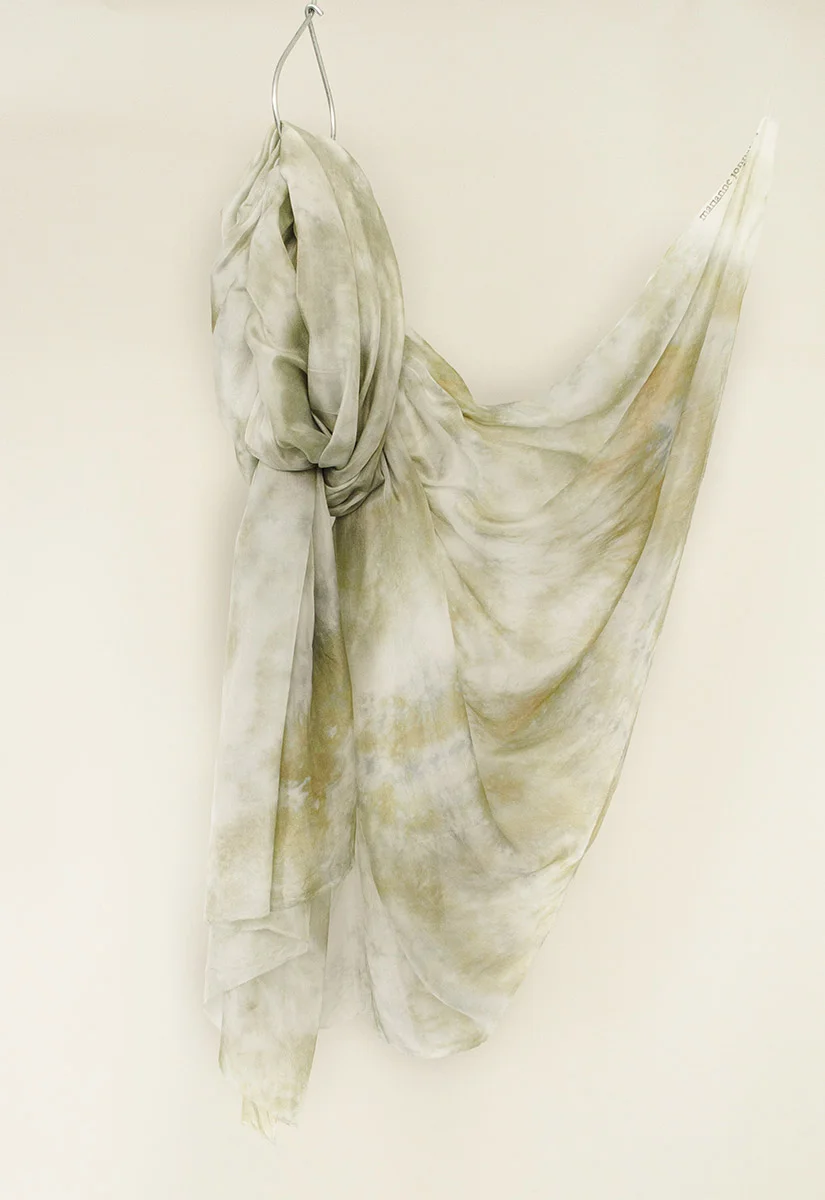 Silkscarf - handdyed - one of a kind