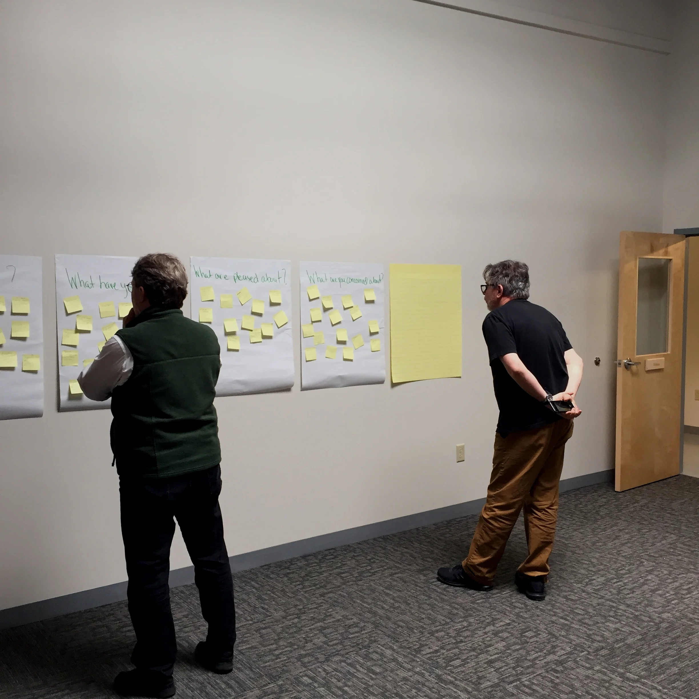 Roy from First Person Services and John from NADSP came to our new office to facilitate a training for our All Staff meeting at the end of May.