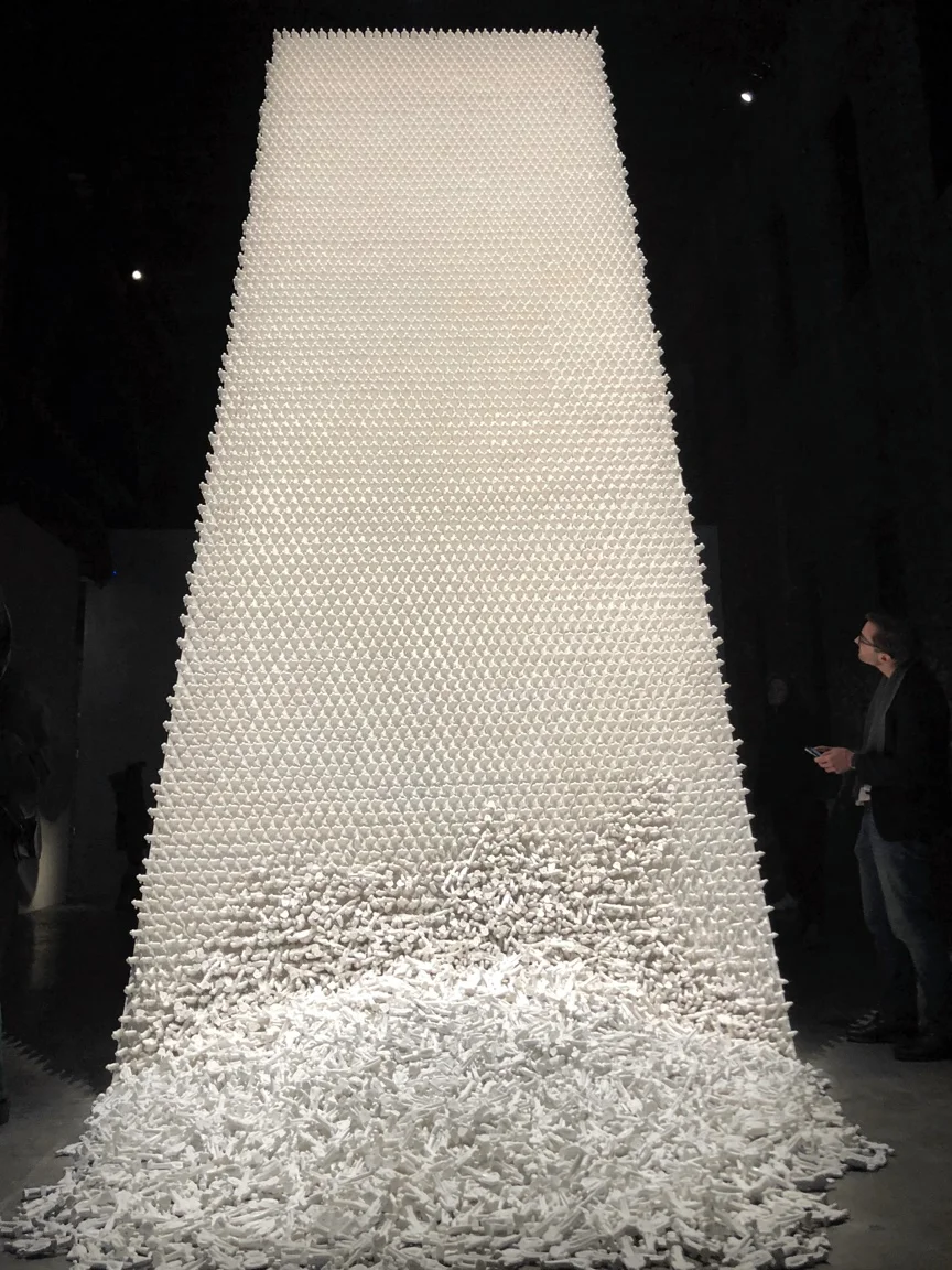 White Man On A Pedestal, Kenya (Robinson), Twelve Thousand Maniacs! (detail), 2017, Plastic, Dimensions variable