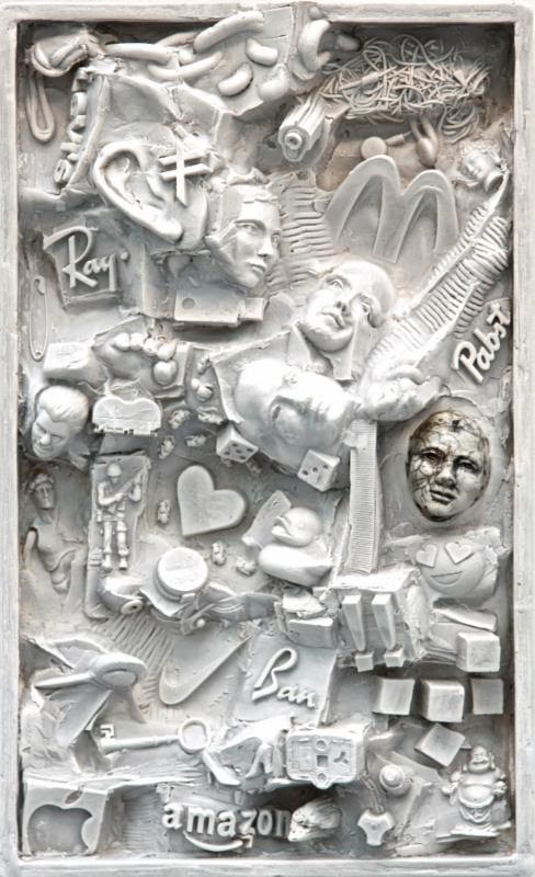 Cscape #41, hydrocal and Carrara marble, 2017