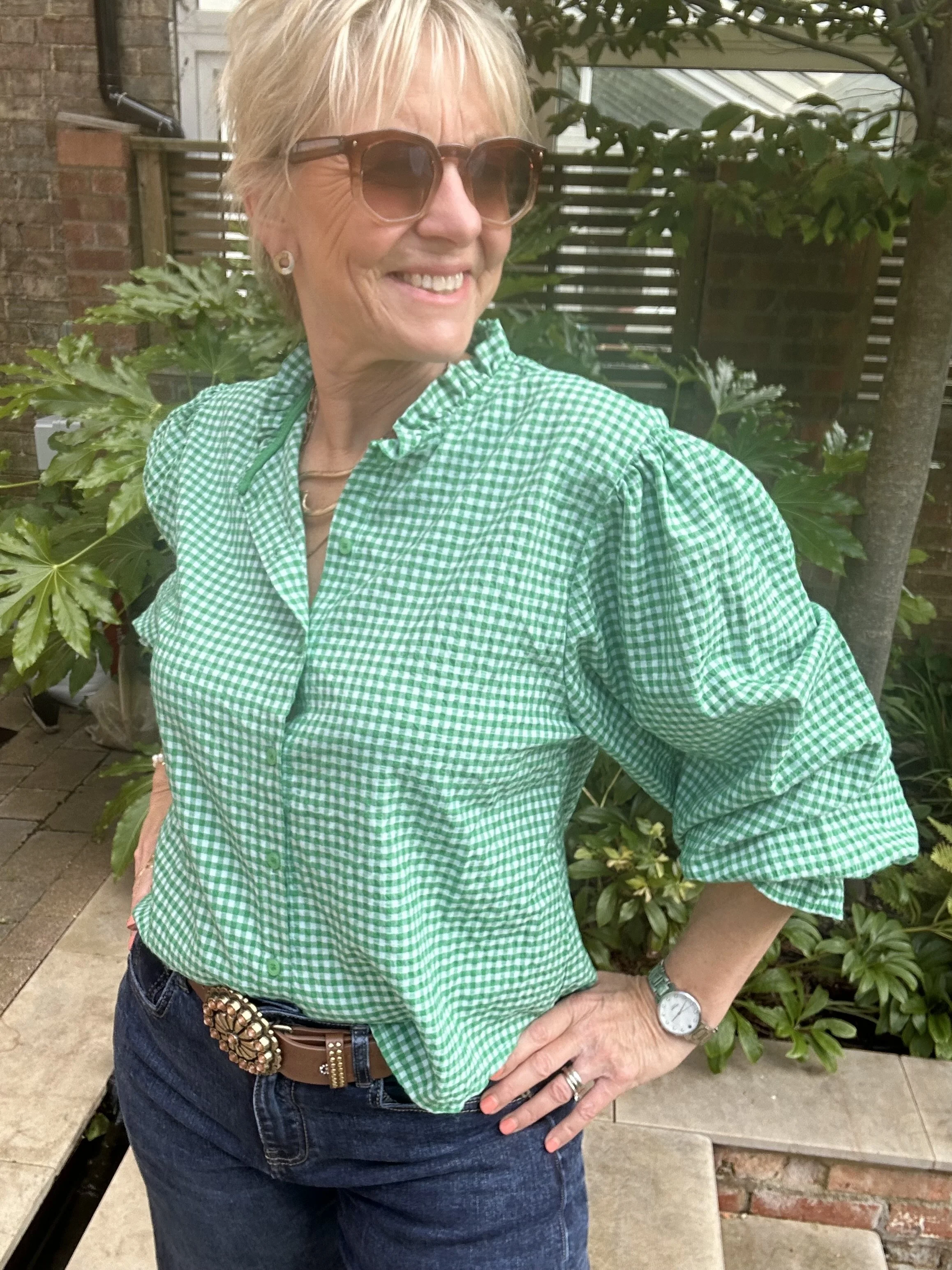 Sasa Gingham Blouse