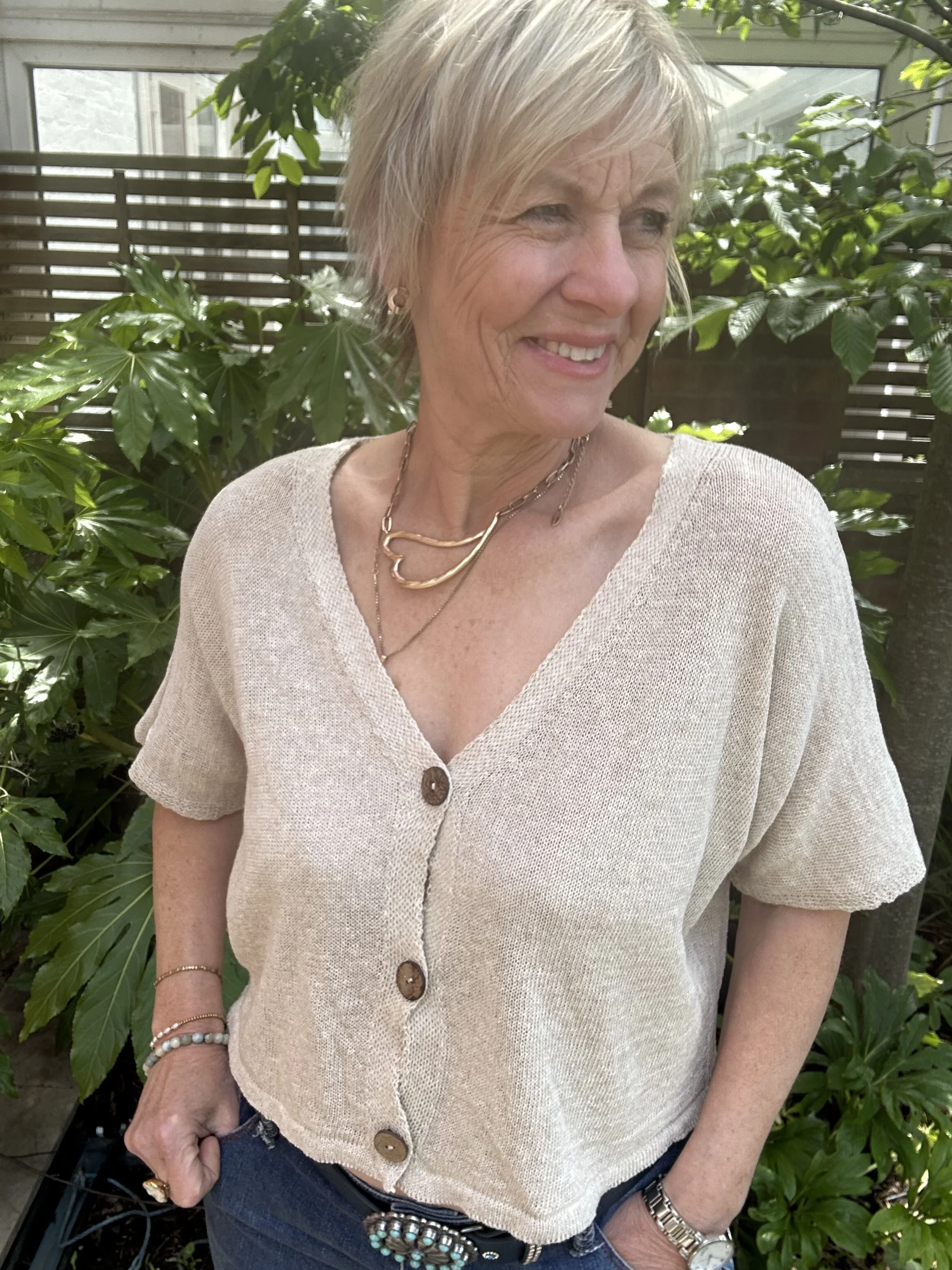Fine Knit Cropped Cardigan
