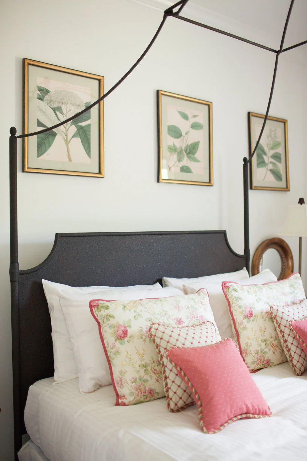 four poster bed in the barn cottage at the farmhouse