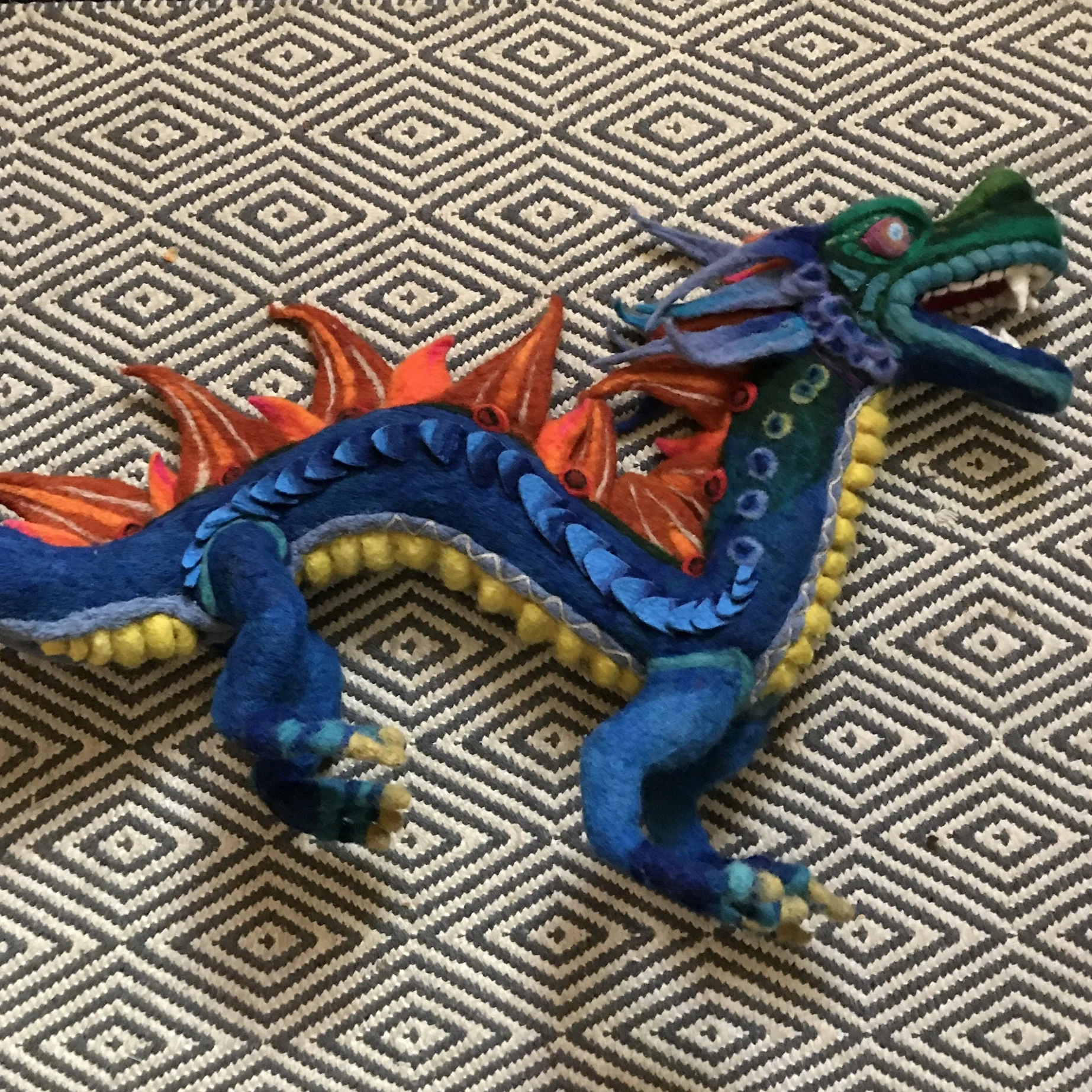 needle felt dragon