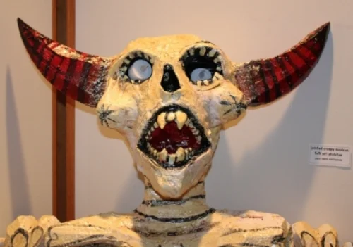 MEXICAN JOINTED SKELETON CLOSE UP