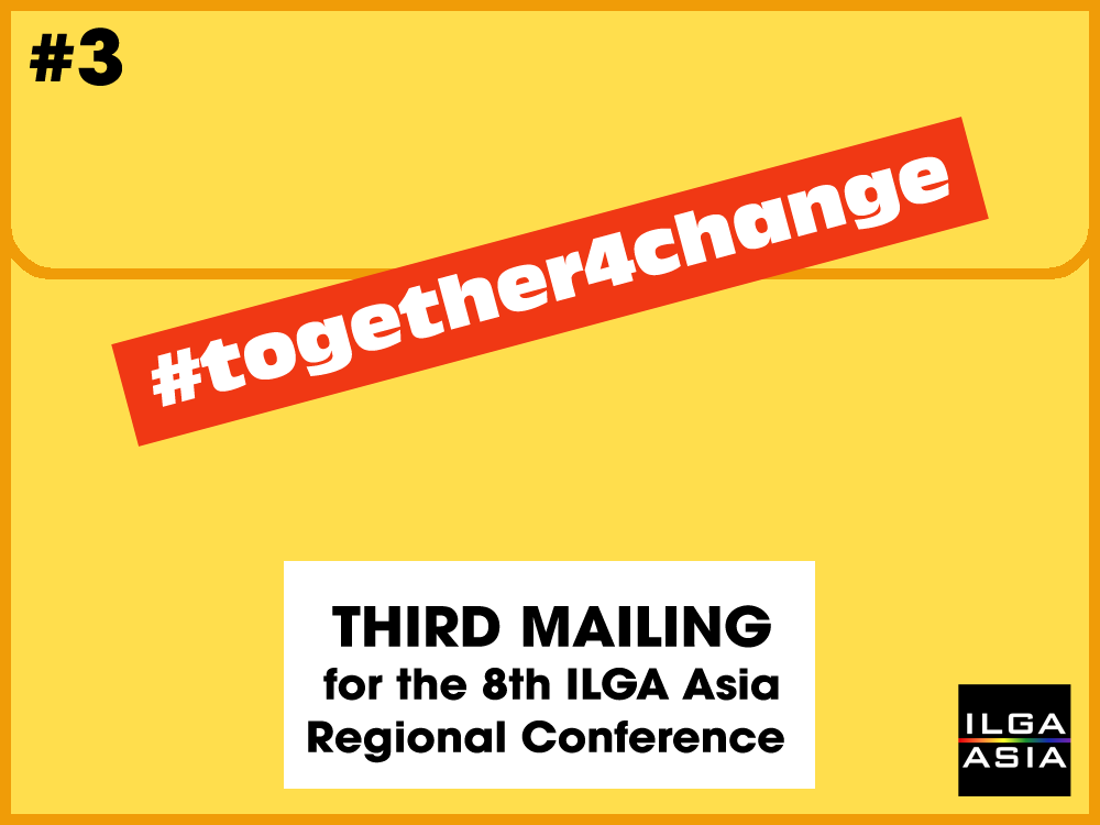 Third Mailing for the 8th ILGA Asia Conference