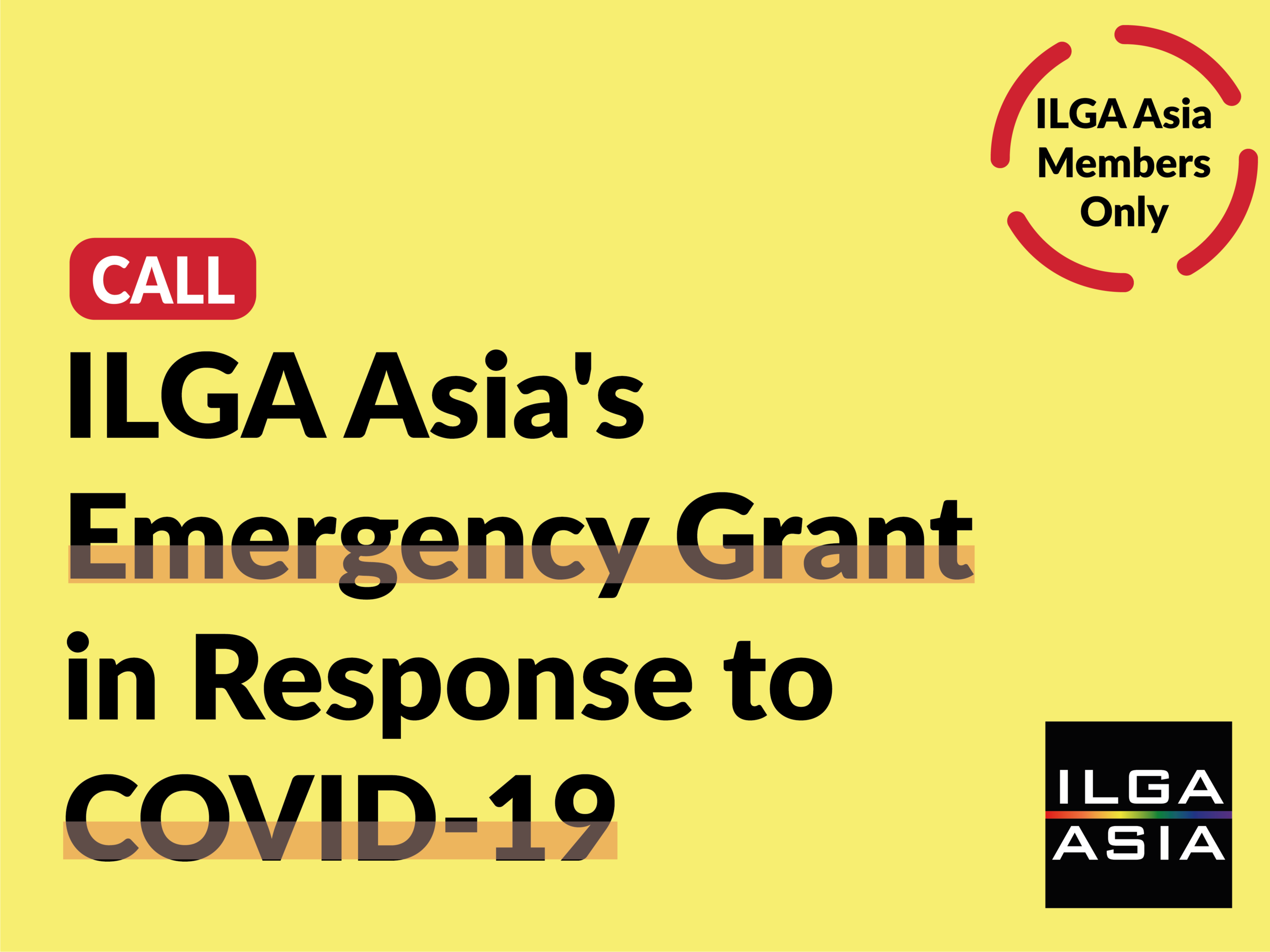Call: ILGA Asia's Emergency Grant in Response to COVID-19
