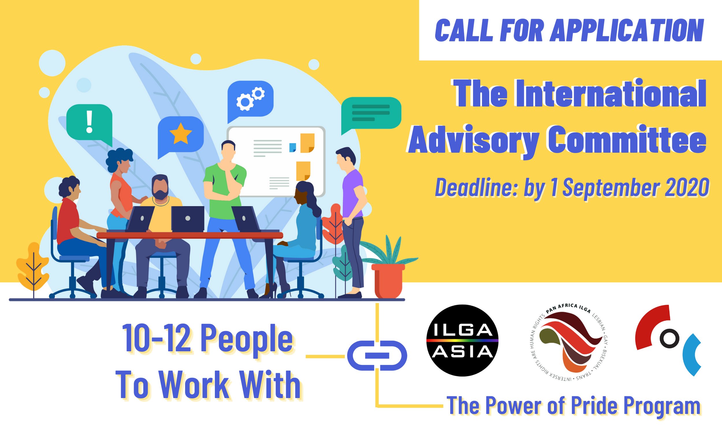 Call for applications: The International Advisory Committee to work with the Power of Pride Program