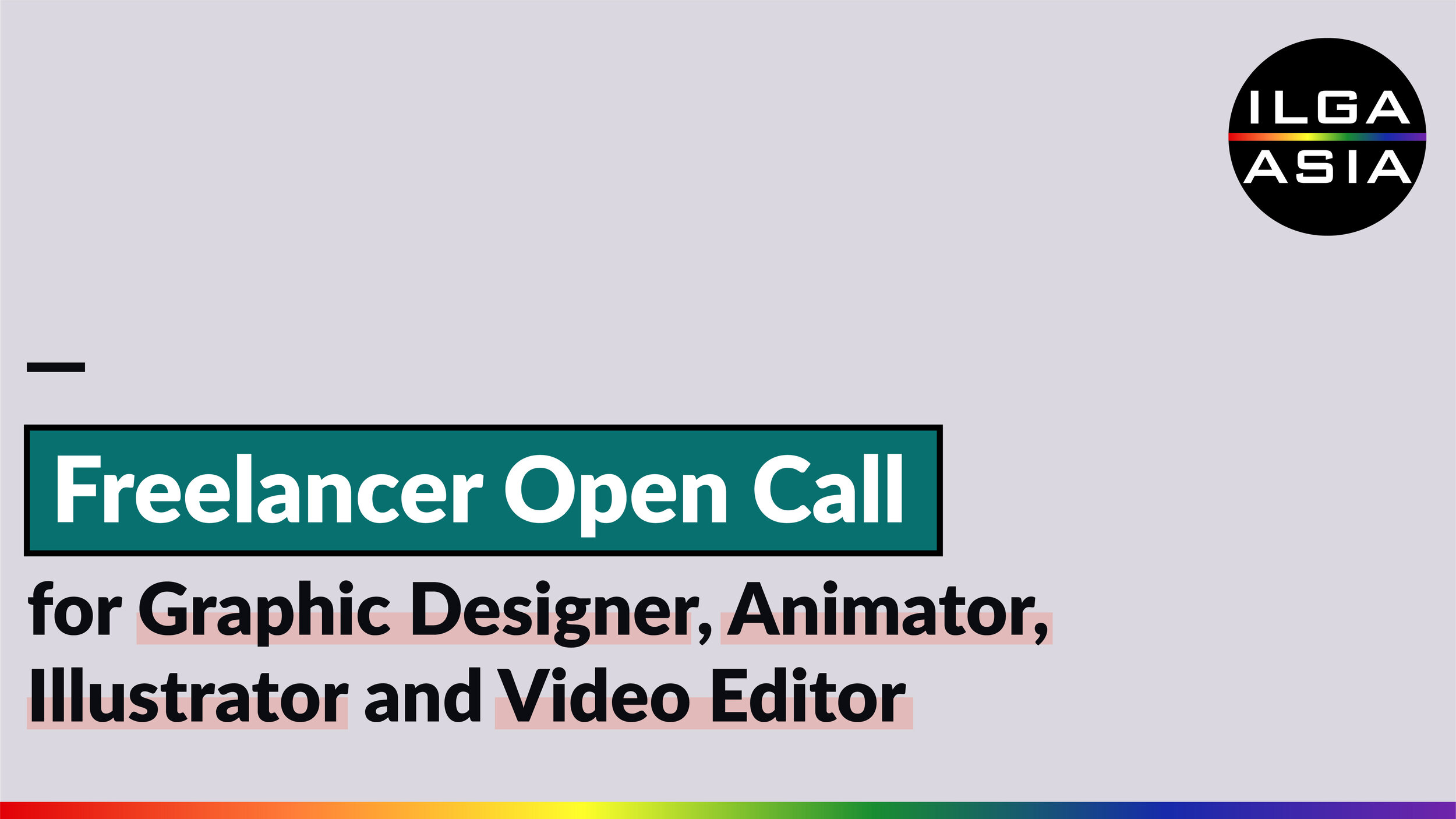 ILGA Asia is looking for Freelancers