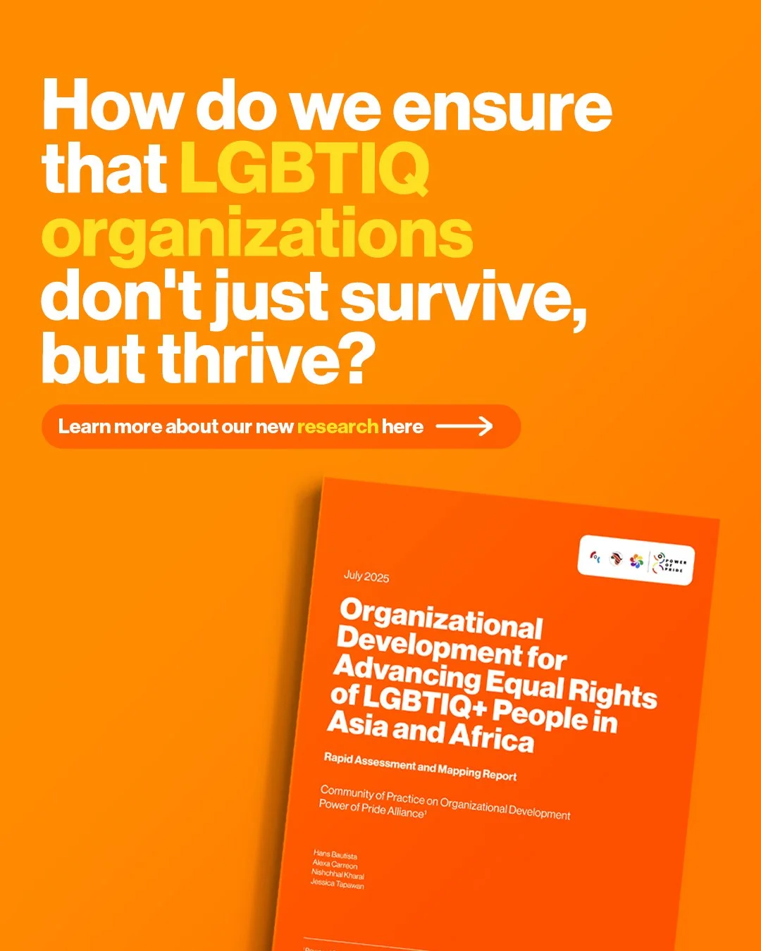 Organizational Development for Advancing Equal Rights of LGBTIQ+ People in Asia and Africa — Rapid Assessment &amp; Mapping Report
