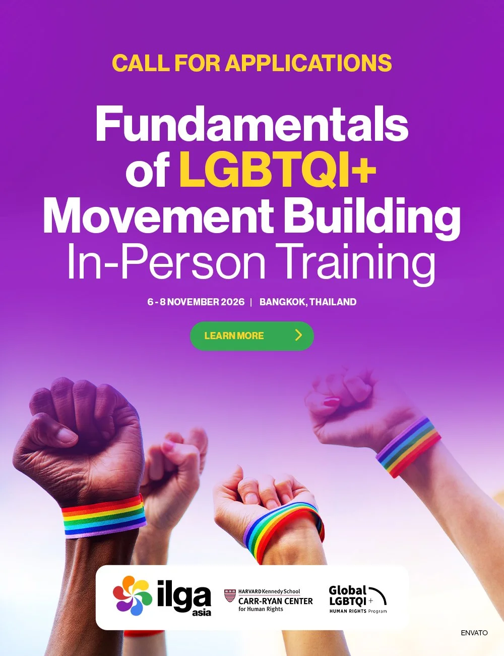 Call for Applications: ILGA Asia and Carr-Ryan Center Global LGBTIQ+ Program Training 