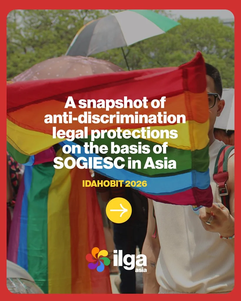 A snapshot of anti-discrimination legal protections on the basis of SOGIESC in Asia