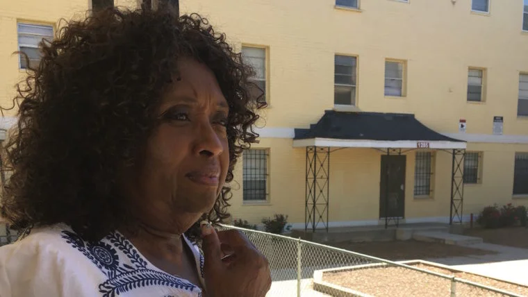 Yvonne Johnson would love a renovated apartment, but not if it means breaking up her family. Sasha-Ann Simons / WAMU