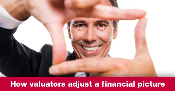 Infographic: How valuators adjust a financial picture