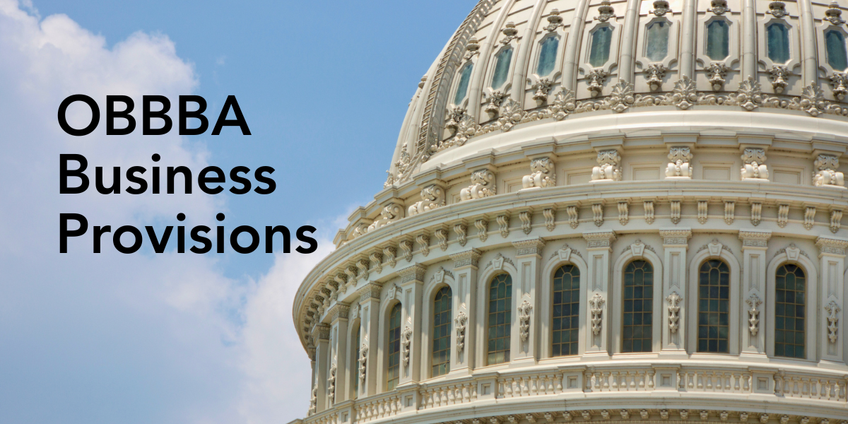 The One, Big, Beautiful Bill Act Business Tax Provisions