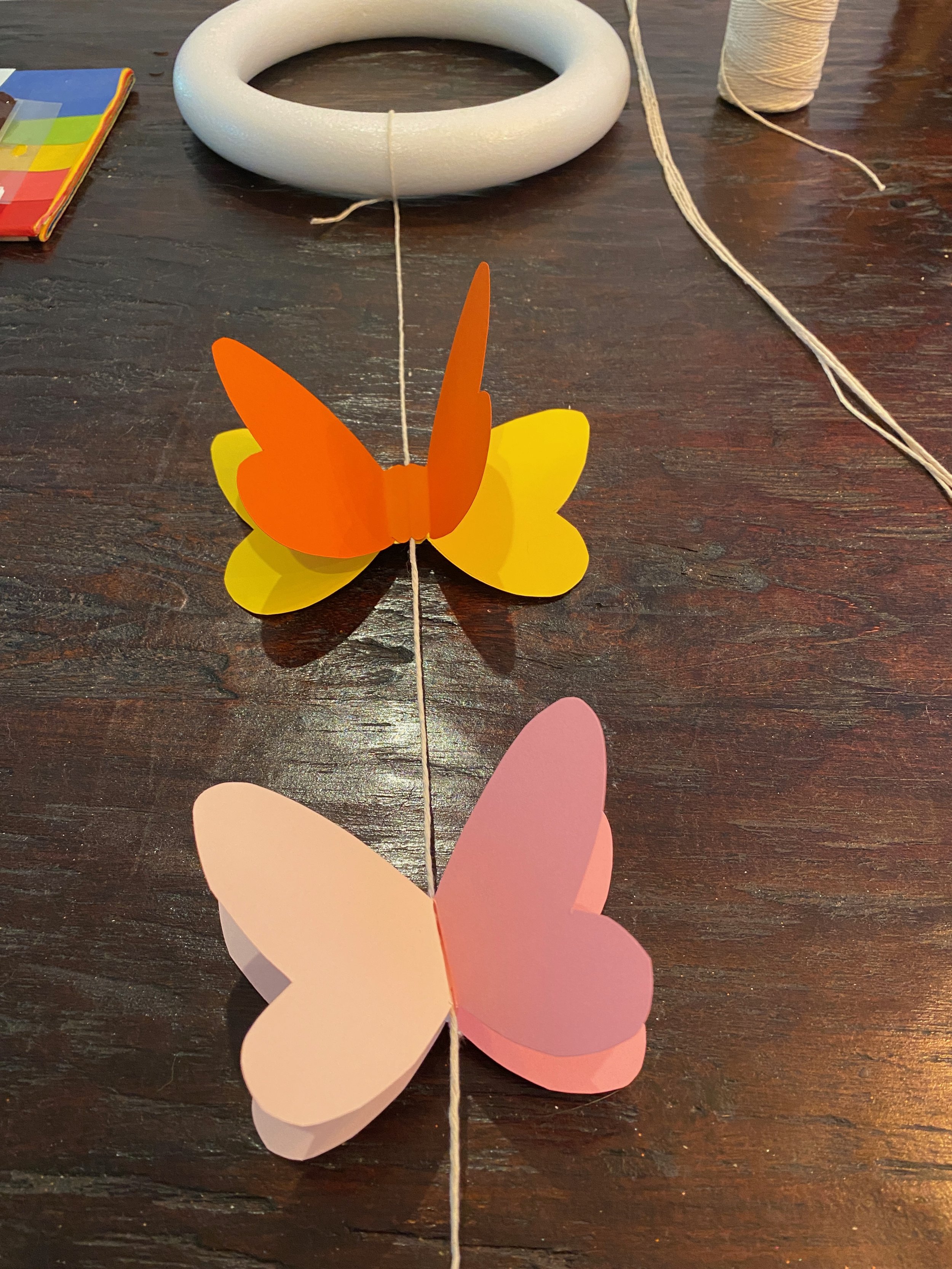 Tissue Paper Butterfly Mobile Craft - Make and Takes