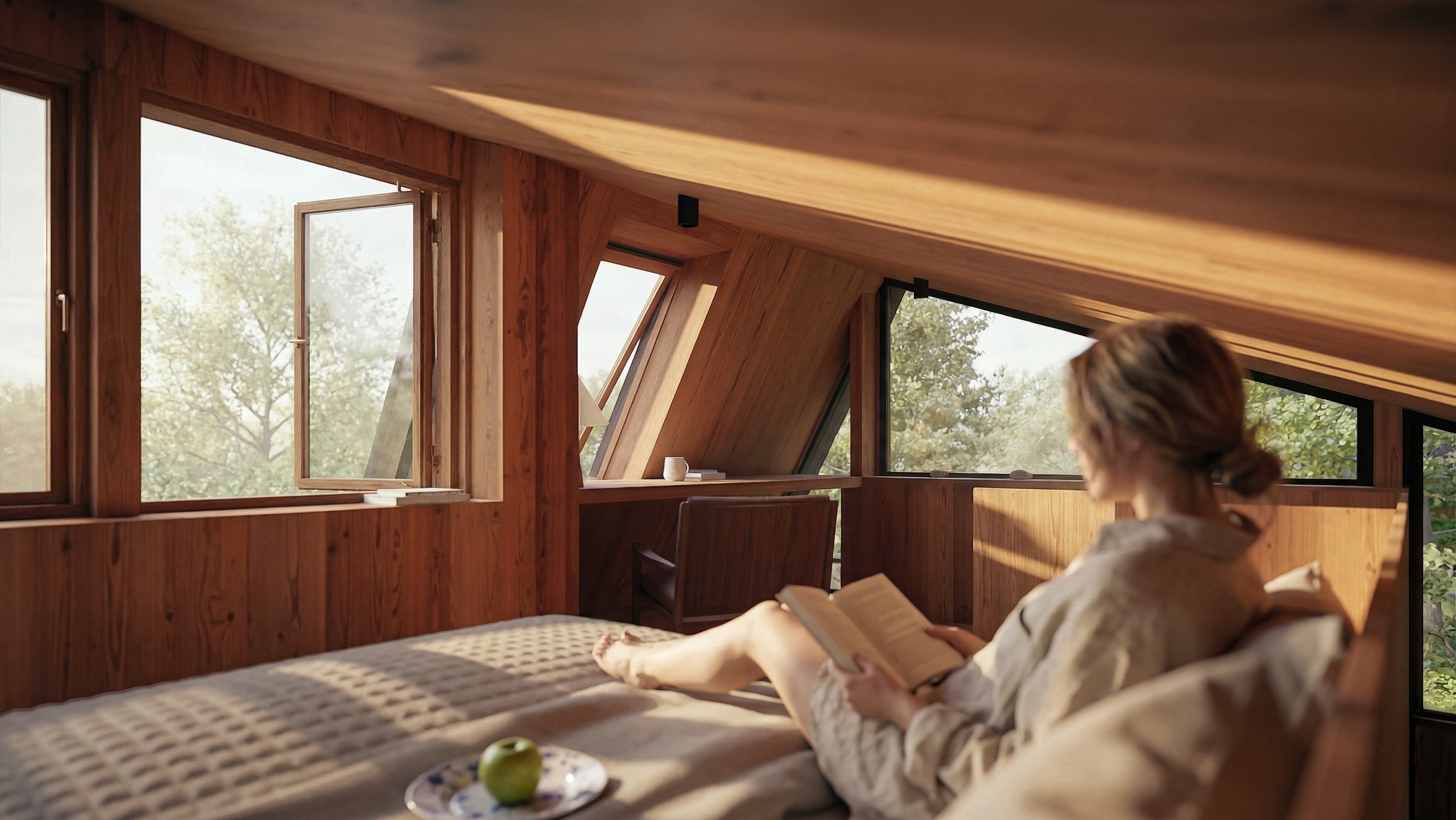 Woodland tiny Model A1 Bedroom