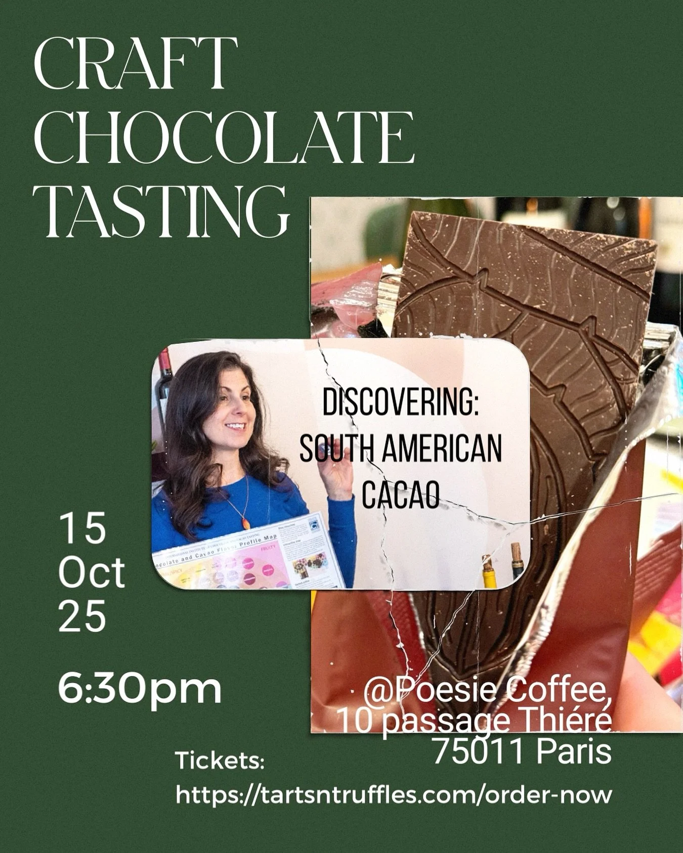🍫Chocolate season is ramping up as days get shorter and colder, so ahead of the upcoming Salon du Chocolat in Paris I&rsquo;ve scheduled a new series of Chocolate tasting evenings. 

First up: October 15th, the day before my birthday! 🥂

This new e