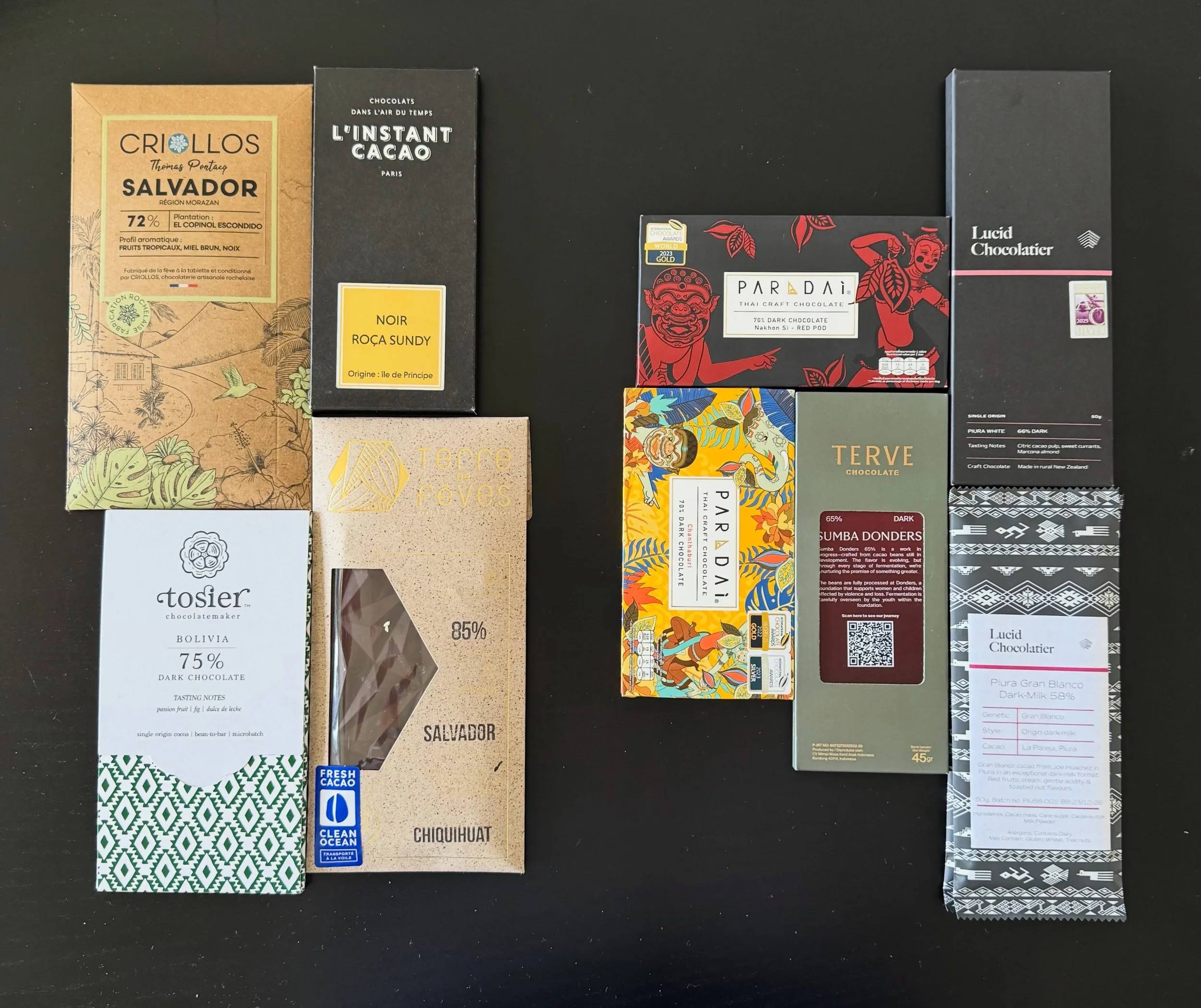I can&rsquo;t wait to open these bars at tomorrow&rsquo;s back to back chocolate tasting events, and share them with my next group of curious tasters. 
It&rsquo;s a somewhat ambitious plan but we will get to at least six of them&hellip; learning abou