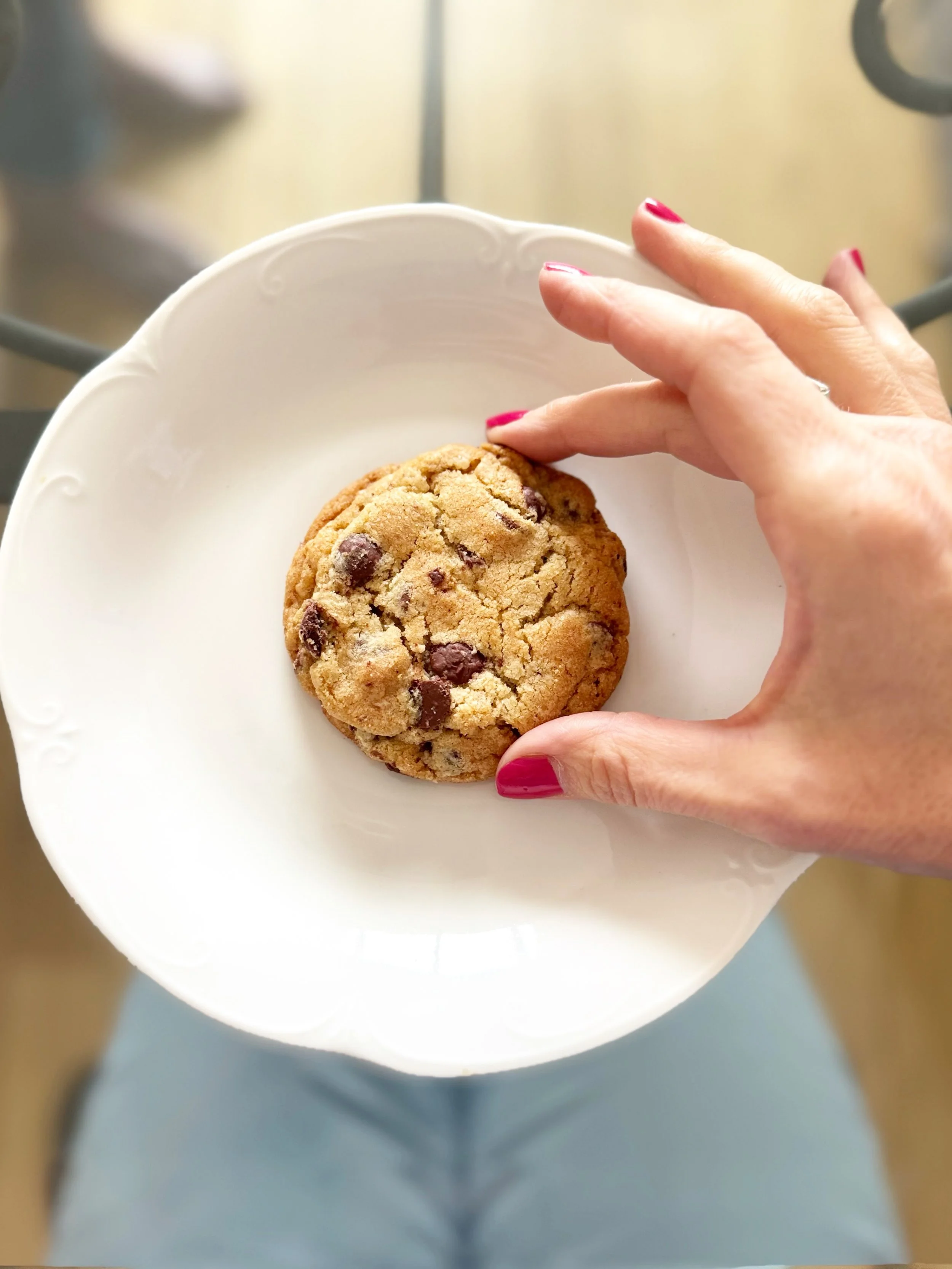 The quintessential chocolate chip cookie. 
Perfectly caramelized and slightly crisp on the outside, slightly soft and chewy on the inside, just enough to satisfy without making you stuffed. 

So American, so packed with memories, aromas, nostalgia fo