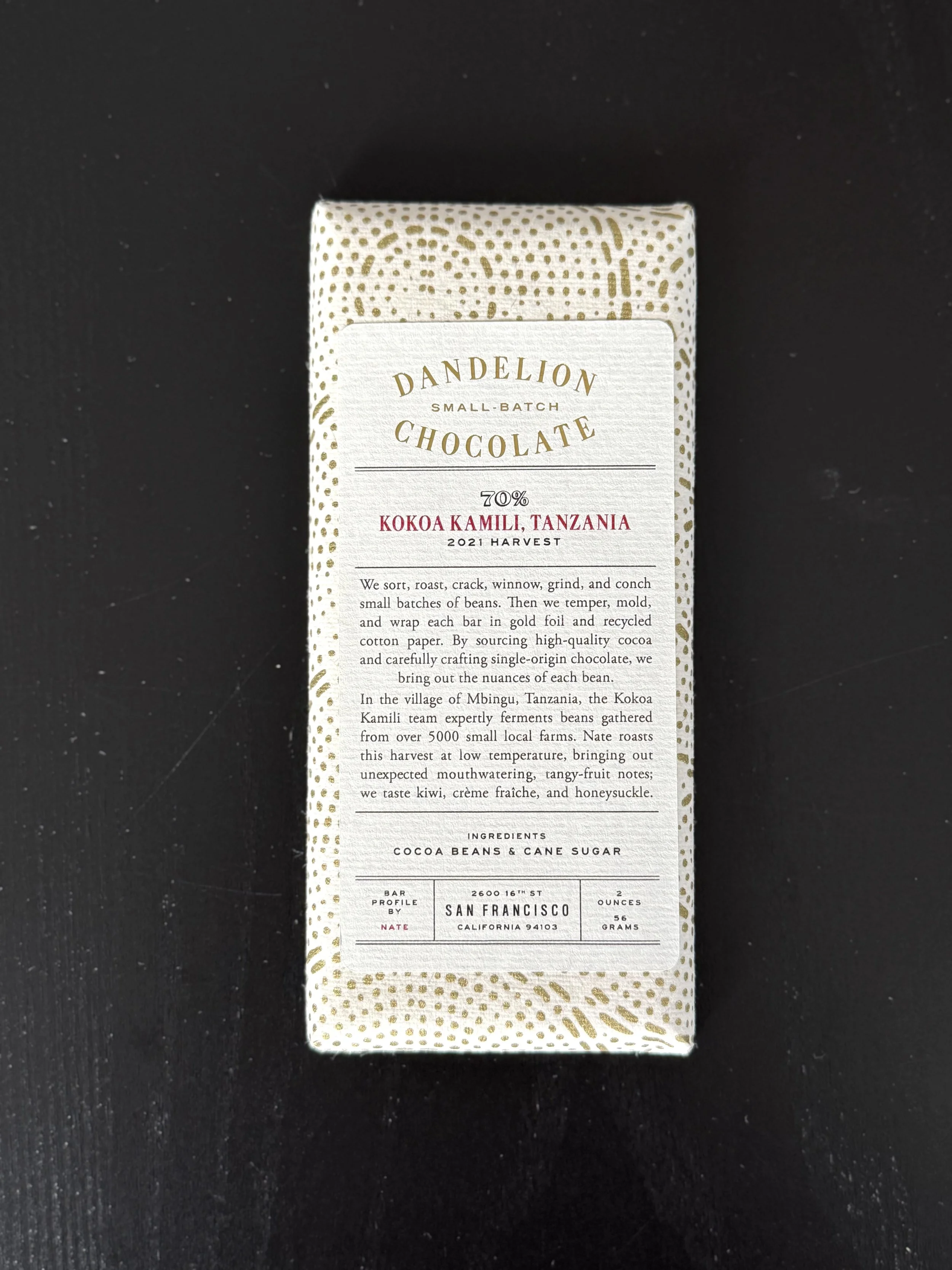 Dandelion Kokoa Kamili, Tanzania 70%