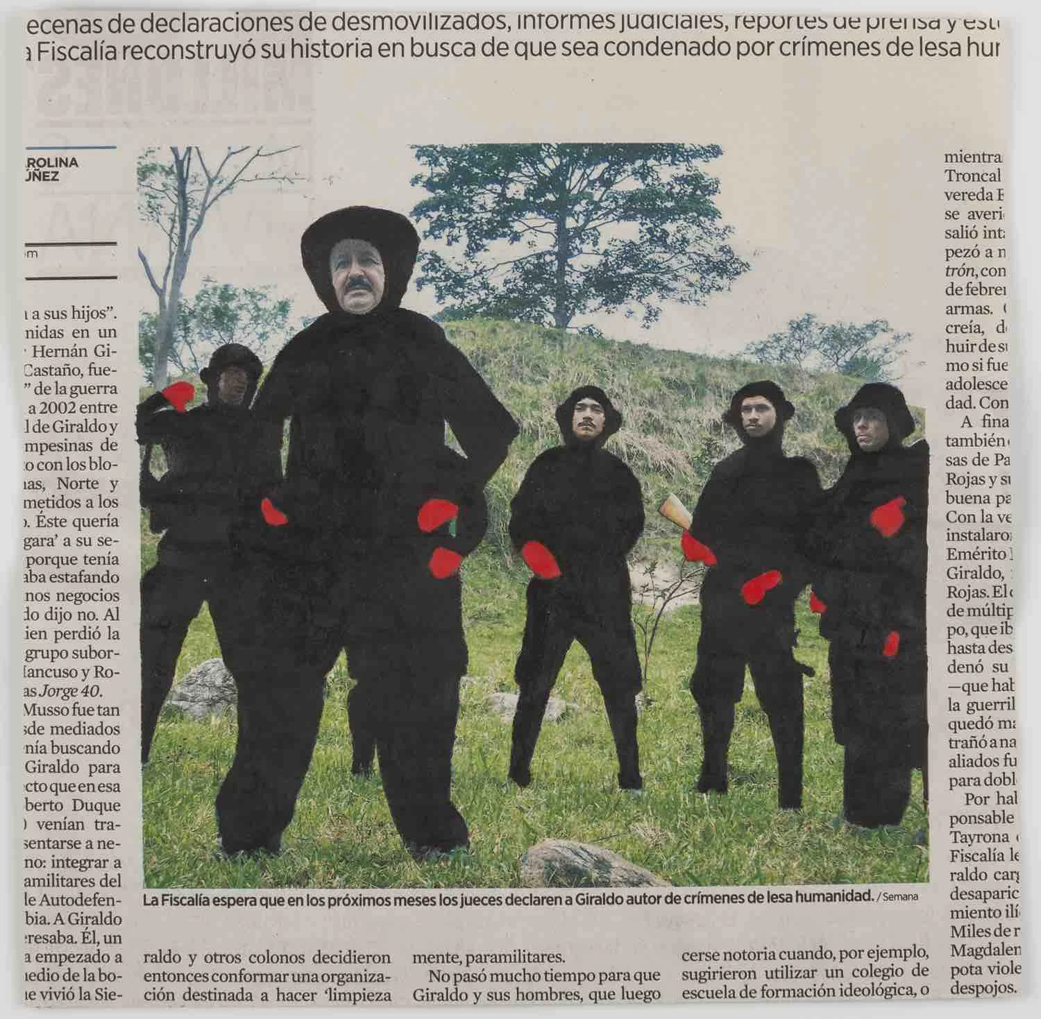 Color press Acrílico sobre papel periódico, dimensiones variables. 2013 - 2014
