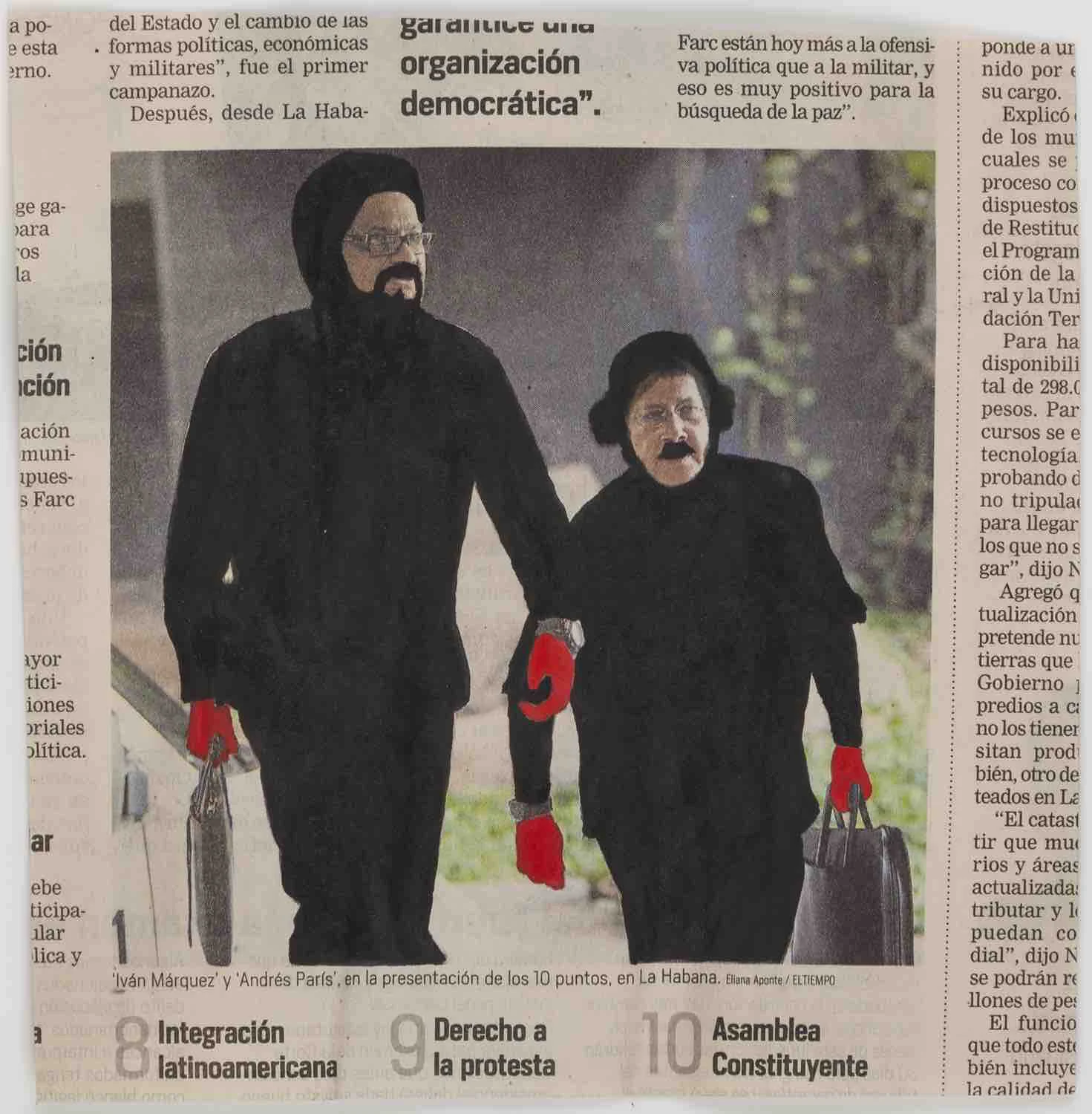 Color press Acrílico sobre papel periódico, dimensiones variables. 2013 - 2014