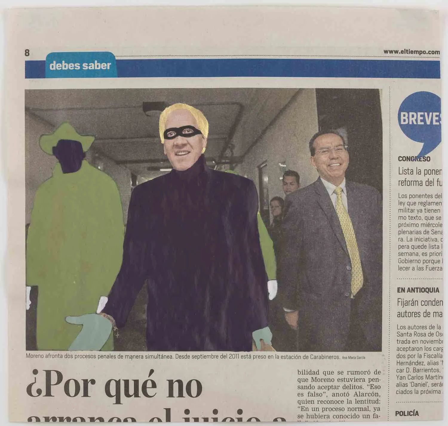 Color press Acrílico sobre papel periódico, dimensiones variables. 2013 - 2014