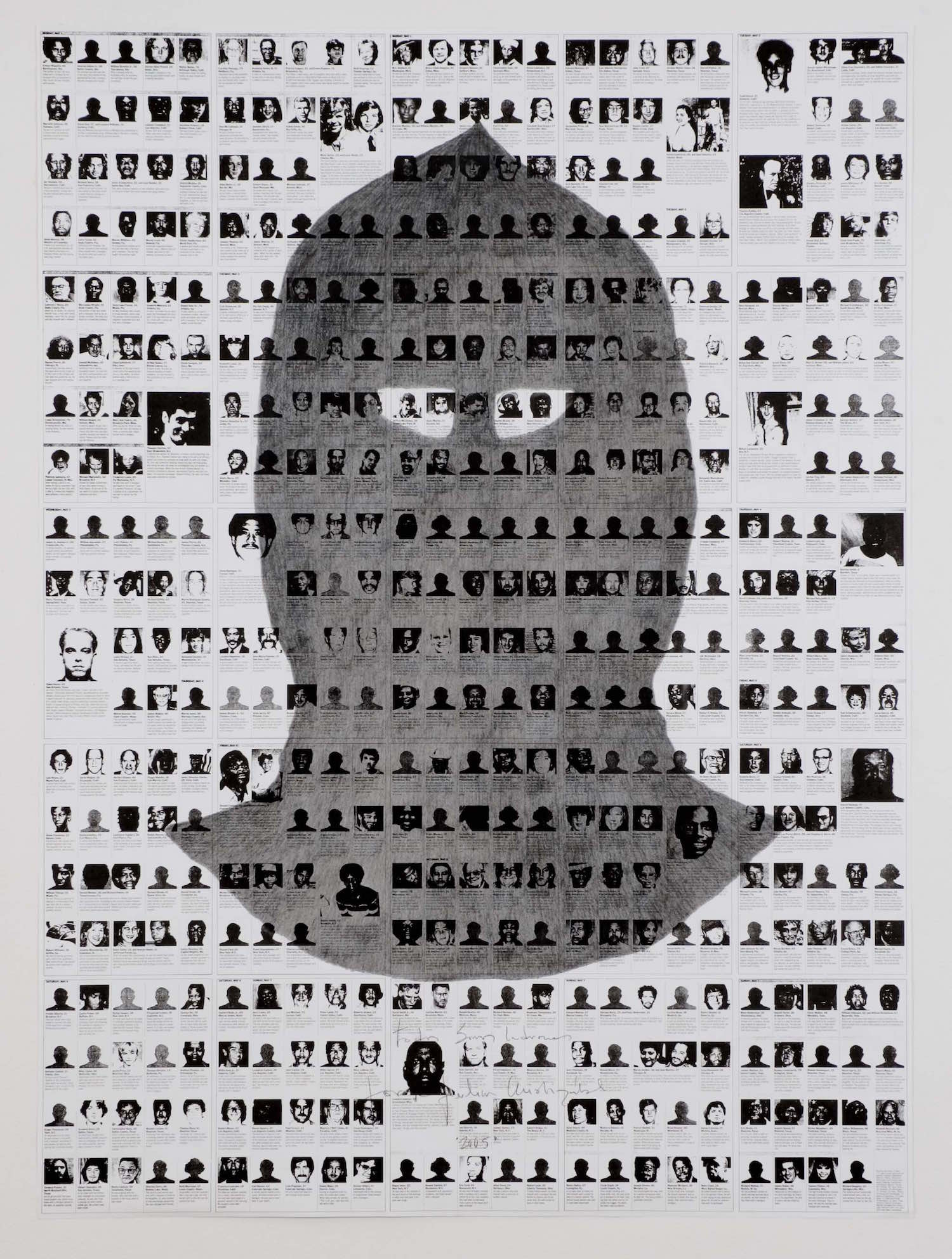   Todos Somos Ladrones   Grafito sobre obras de Felix Gonzalez Torres y Bruce&nbsp; Naumann. Tamaños variables.&nbsp;2005    