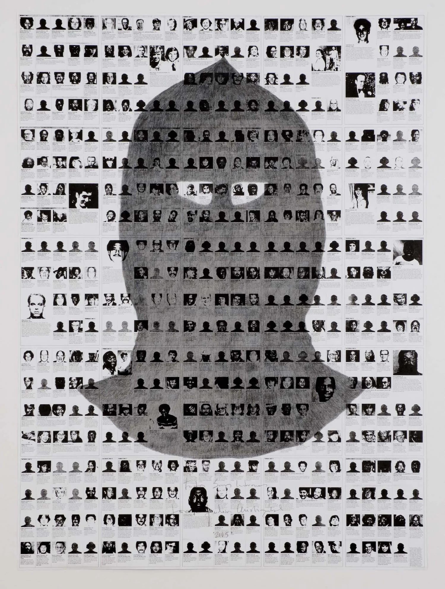 Todos Somos Ladrones Grafito sobre obras de Felix Gonzalez Torres y Bruce Naumann. Tamaños variables. 2005