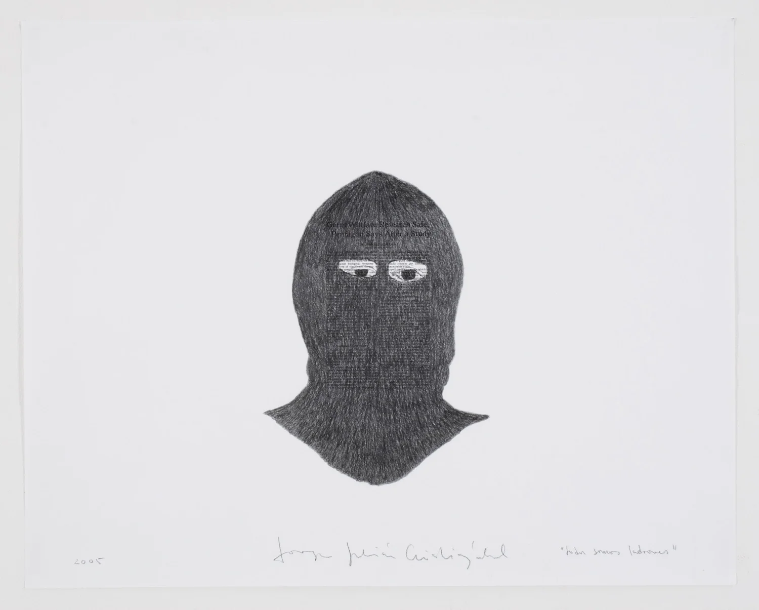 Todos Somos Ladrones Grafito sobre obras de Felix Gonzalez Torres y Bruce Naumann. Tamaños variables. 2005