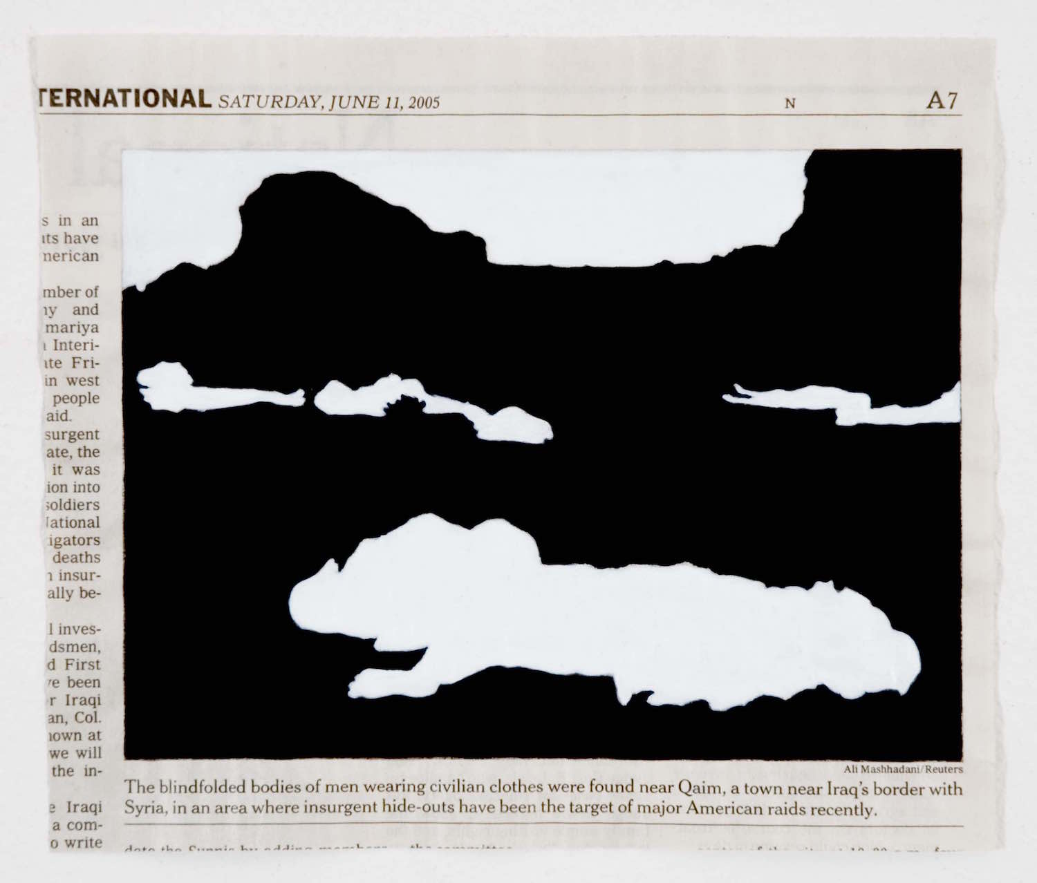  Acrílico sobre papel periódico. Dimensiones variables. 1997-2007   