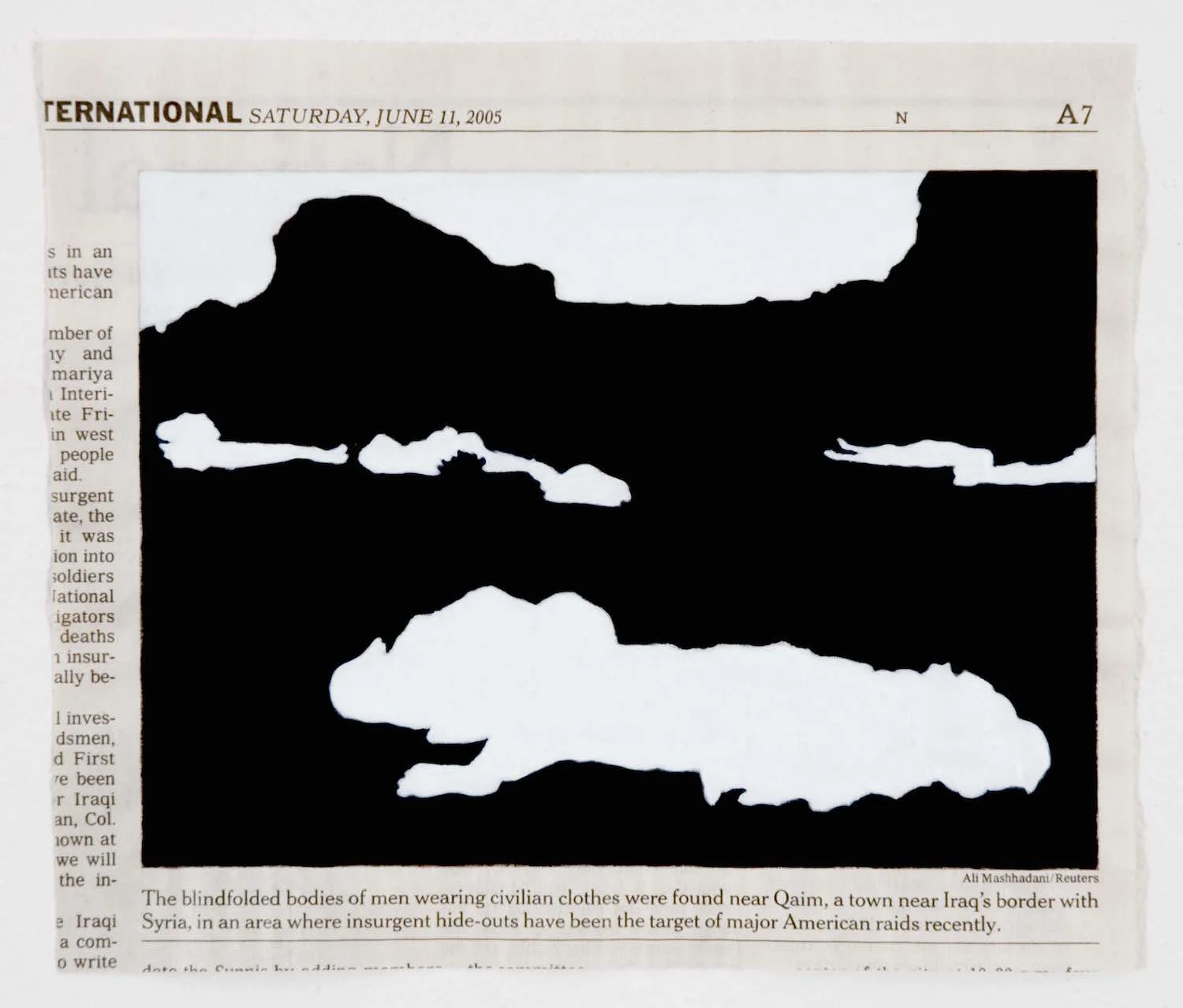 Acrílico sobre papel periódico. Dimensiones variables. 1997-2007