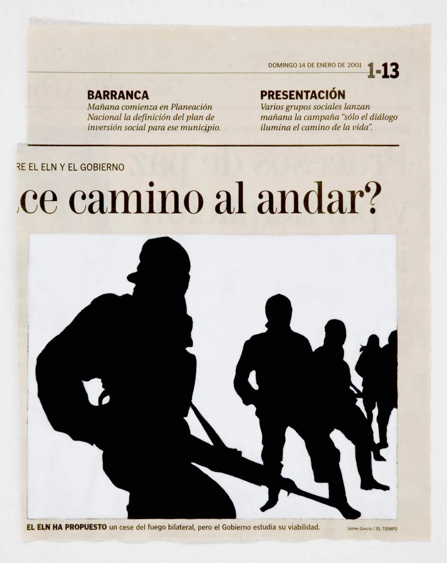 Acrílico sobre papel periódico. Dimensiones variables. 1997-2007