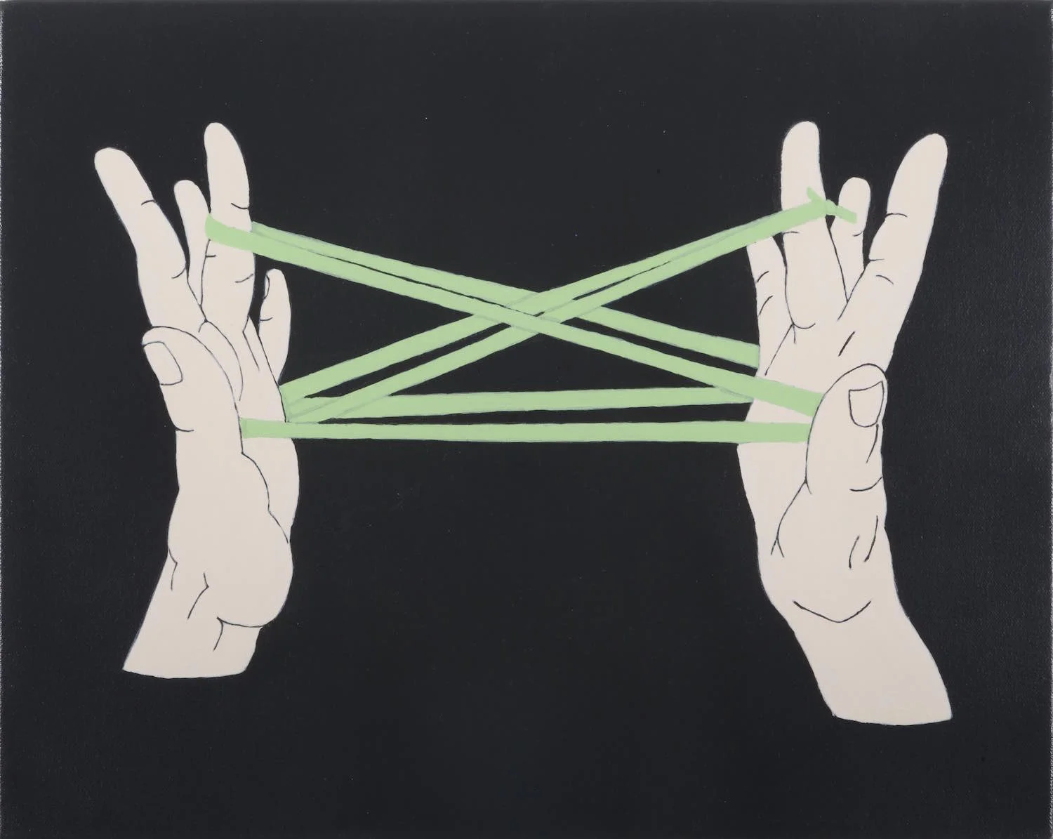 Juego de manos Acrílico sobre lienzo 40 x 50 cm. 2010