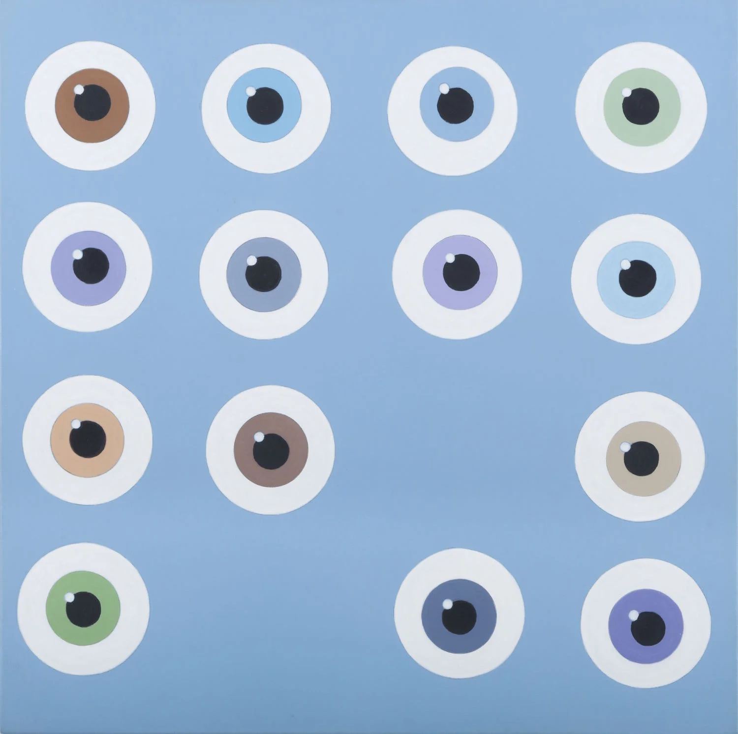 Ojos que ven Acrílico sobre lienzo 50 x 50 cm. 2010