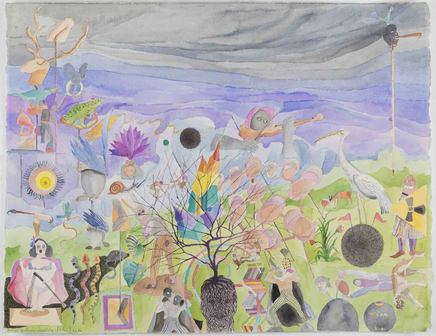 Sin título Técnica mixta sobre papel, 50 x 70 cm. 2017