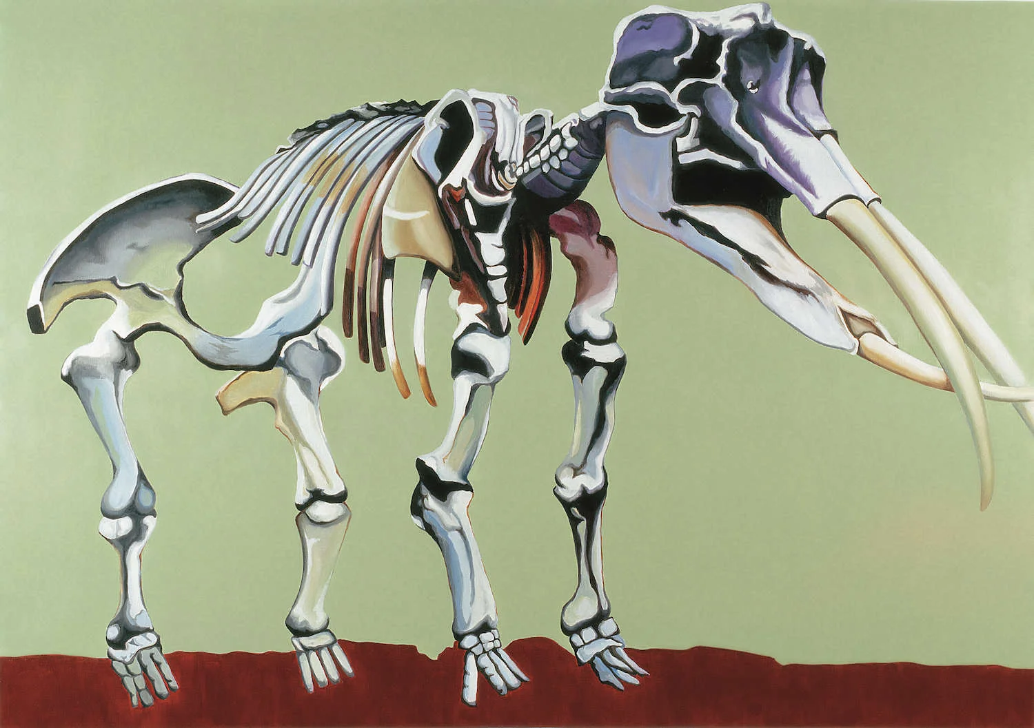 Mastodonte americano Óleo sobre lino 156 x 112 cm. 2002