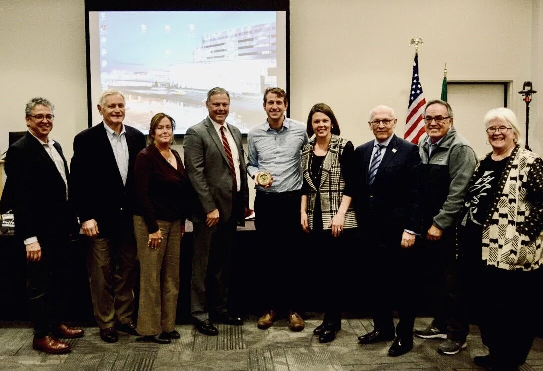 From Left to Right: Port of Seattle Commissioner Fred Felleman, Port of Tacoma Commissioner Don Meyer, Port of Seattle Commissioner Stephanie Bowman, WPPA Executive Director James Thompson, Representative Joe Fitzgibbon, Port of Seattle Commissioner…