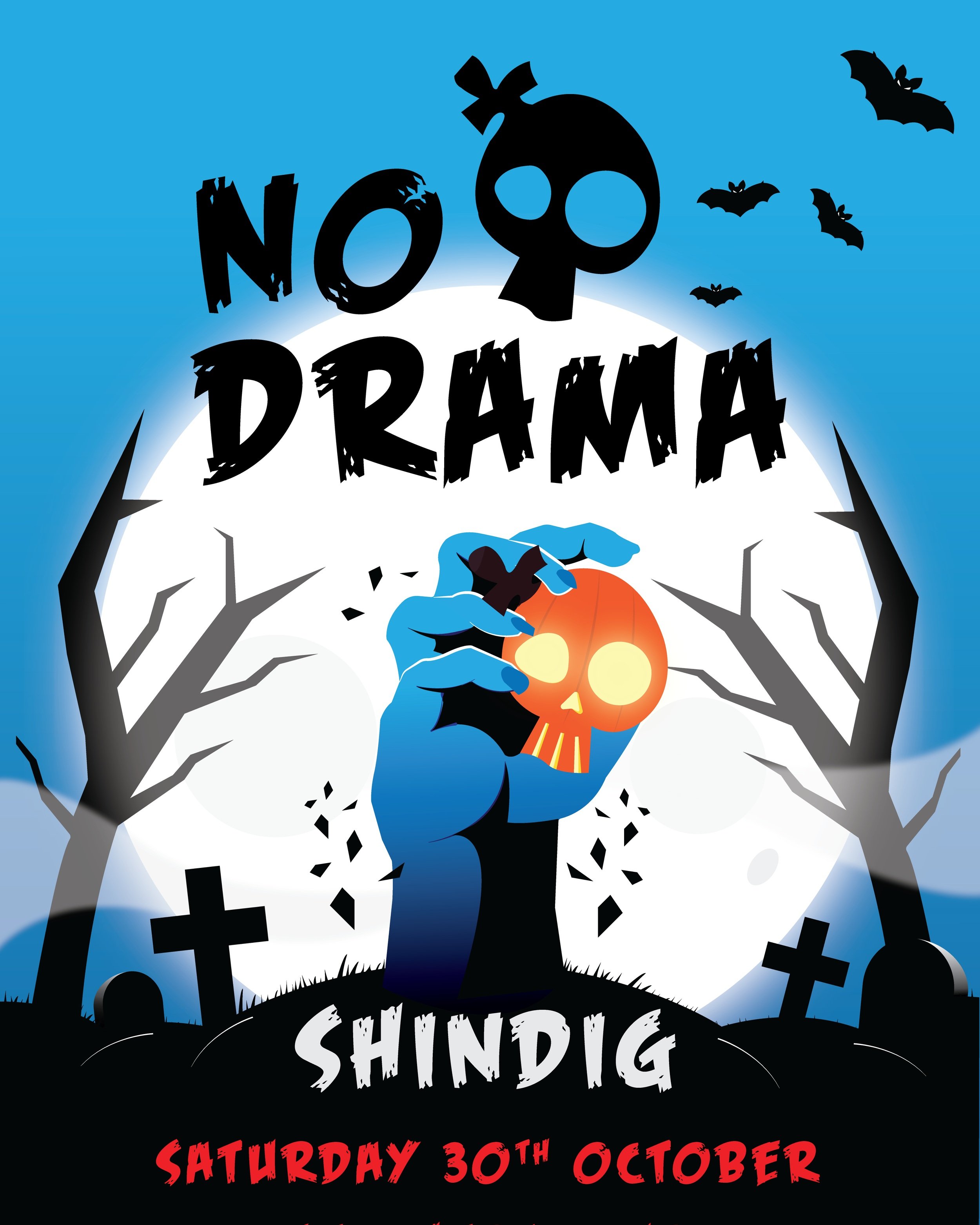 No Drama Halloween Poster
