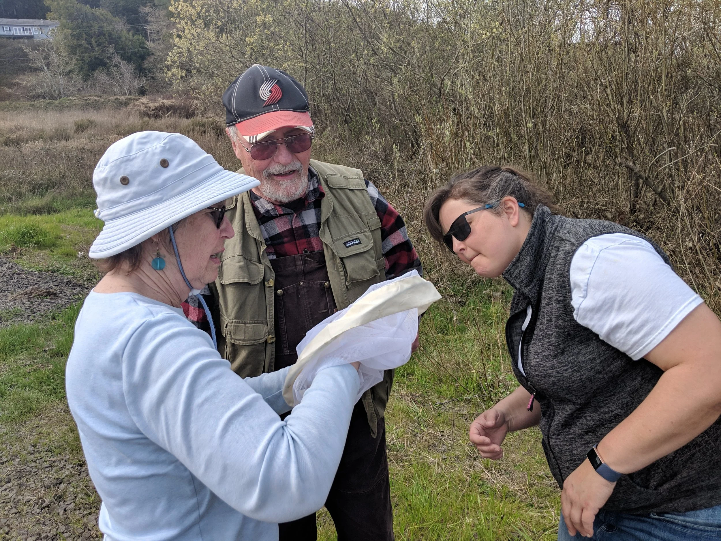 The Myrtle Point team sampling willow this past Sunday (March 24).