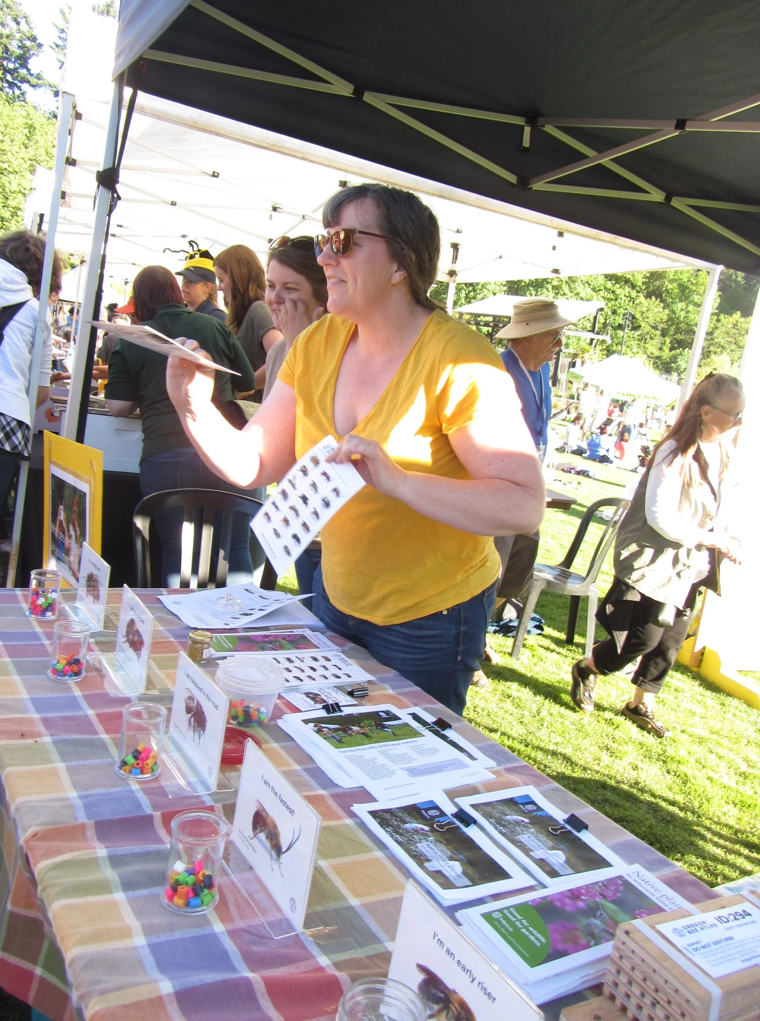 Jocelyn Mcauley with a crew at Twilight Tuesday at the Oregon Zoo during National Pollinator Week. These folks talked to over 500 people. Thanks for everyone who did a great job this year during National Pollinator Week!!!