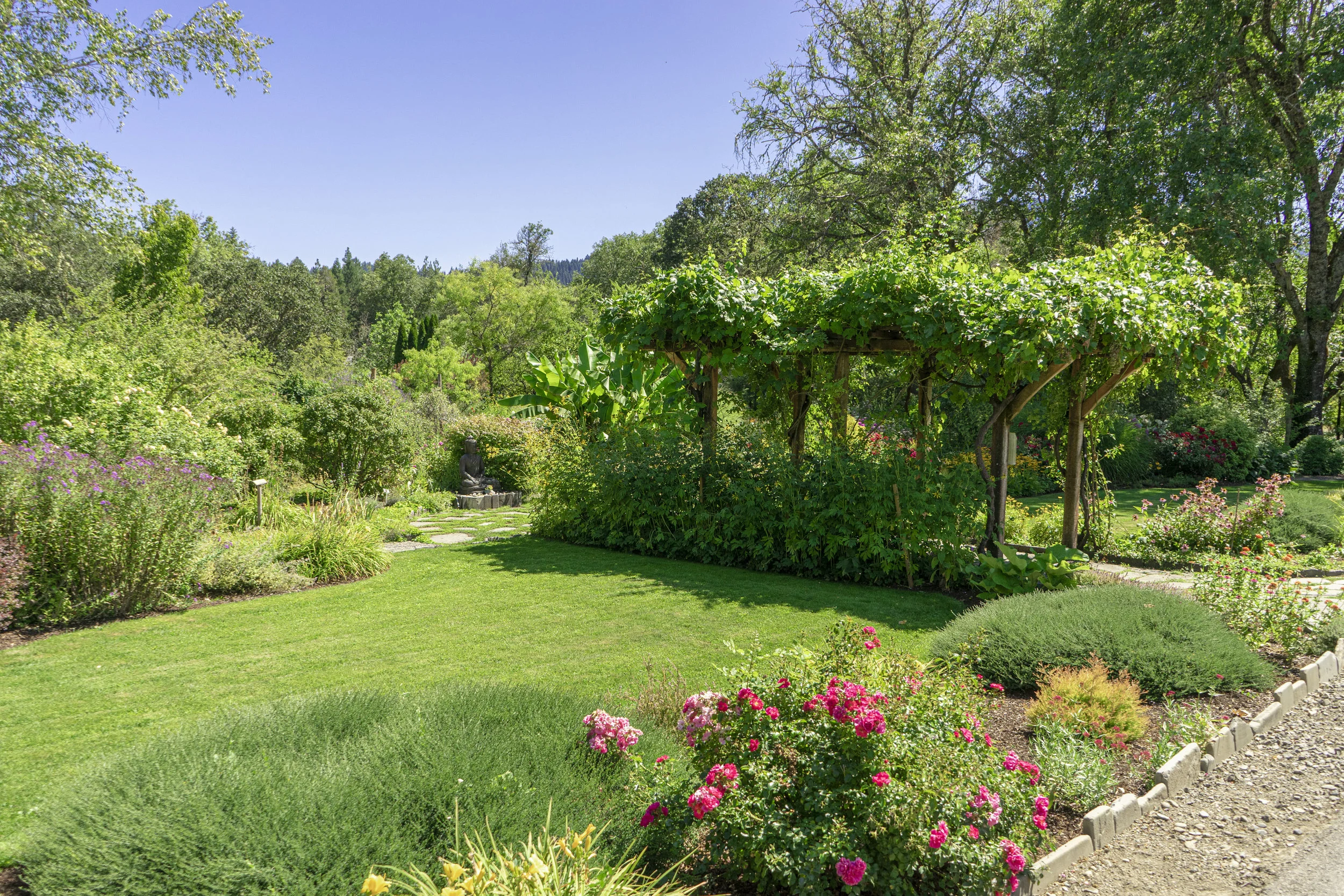 By creating habitat for bees, the Herb Pharm is able to maintain a strong pollinator population.