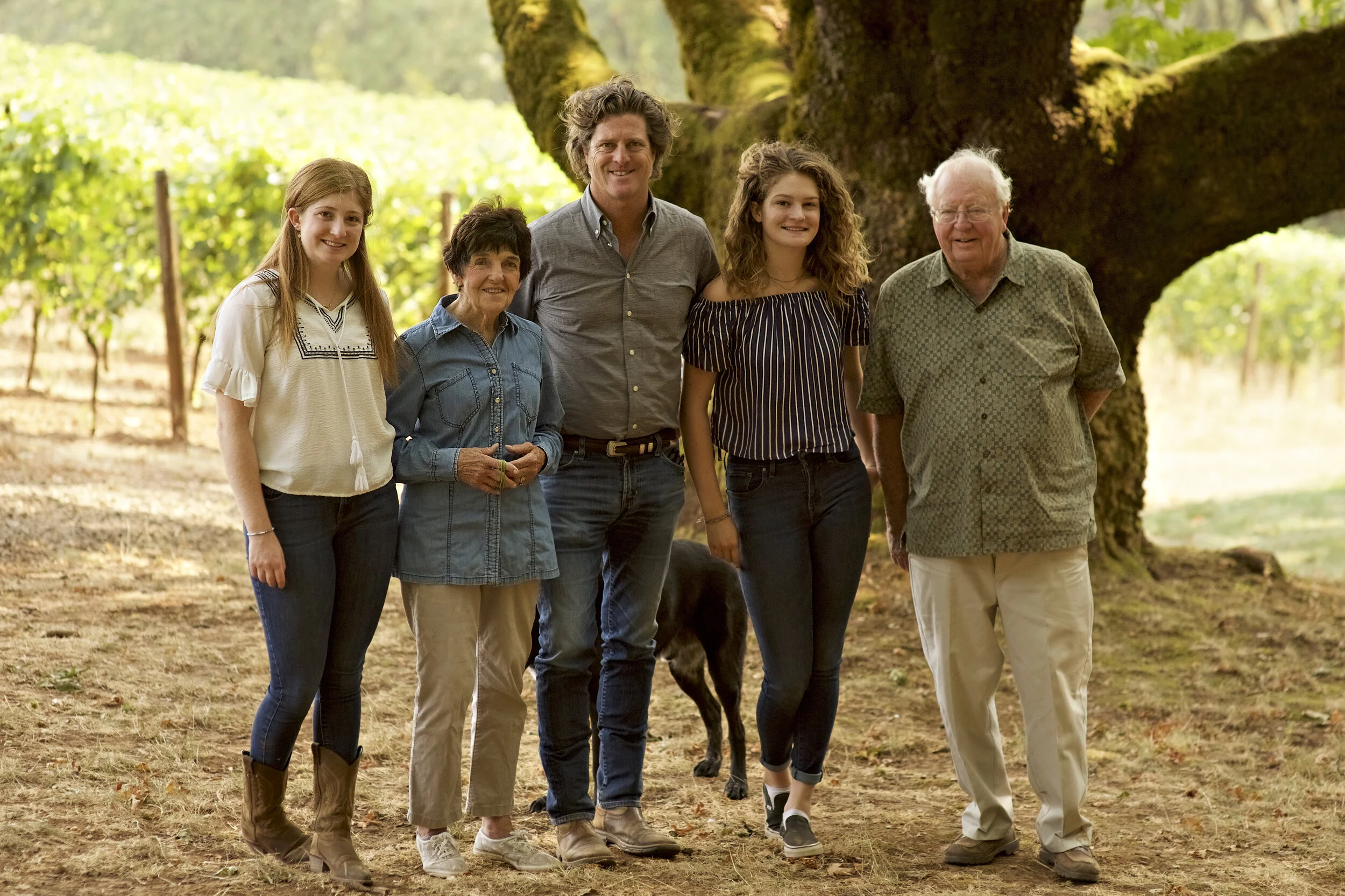 Olive, Penny, Paul, Ava, and Ken Durant.