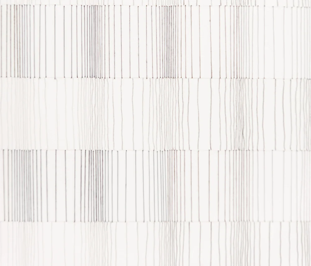 #66 (vertical grey) detail. 2011, 17x14, thread, pencil, paper .jpg