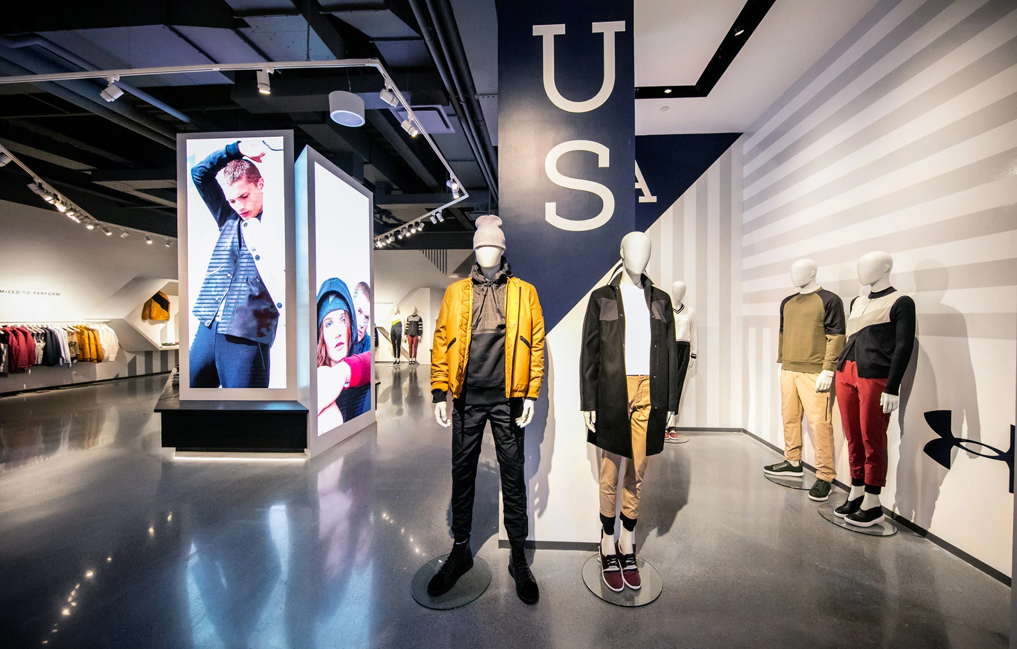 UAS retail experience inside Boston’s flagship Under Armour store