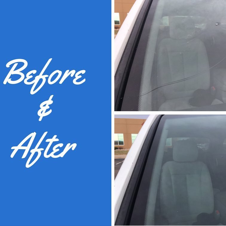 Here&rsquo;s a before and after of an 11&rdquo; crack with additional rock chip above the crack. A safe and affordable alternative to a full replacement!